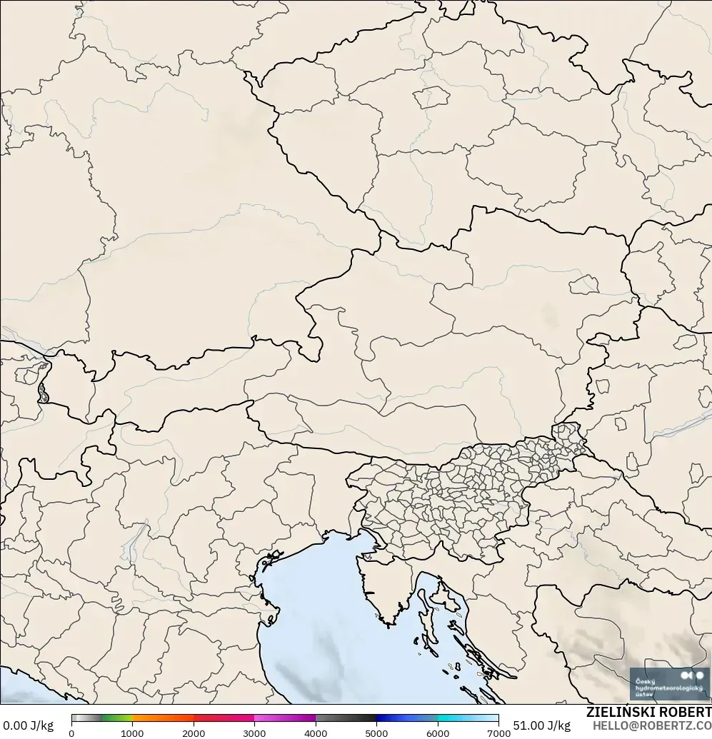 ALADIN CZ 2.3 km model - Avusturya, CAPE