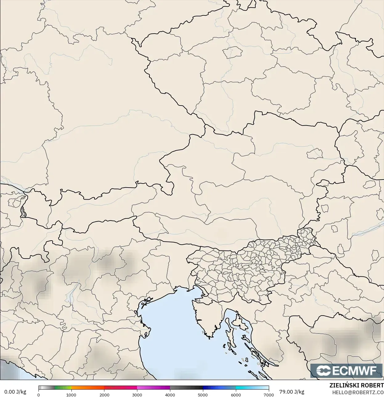 ECMWF IFS 0.25° model - Avusturya, CAPE