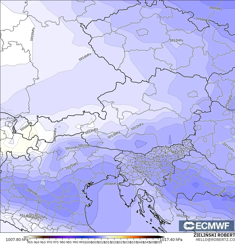 ECMWF IFS 0.25° model - Avusturya, Basınç