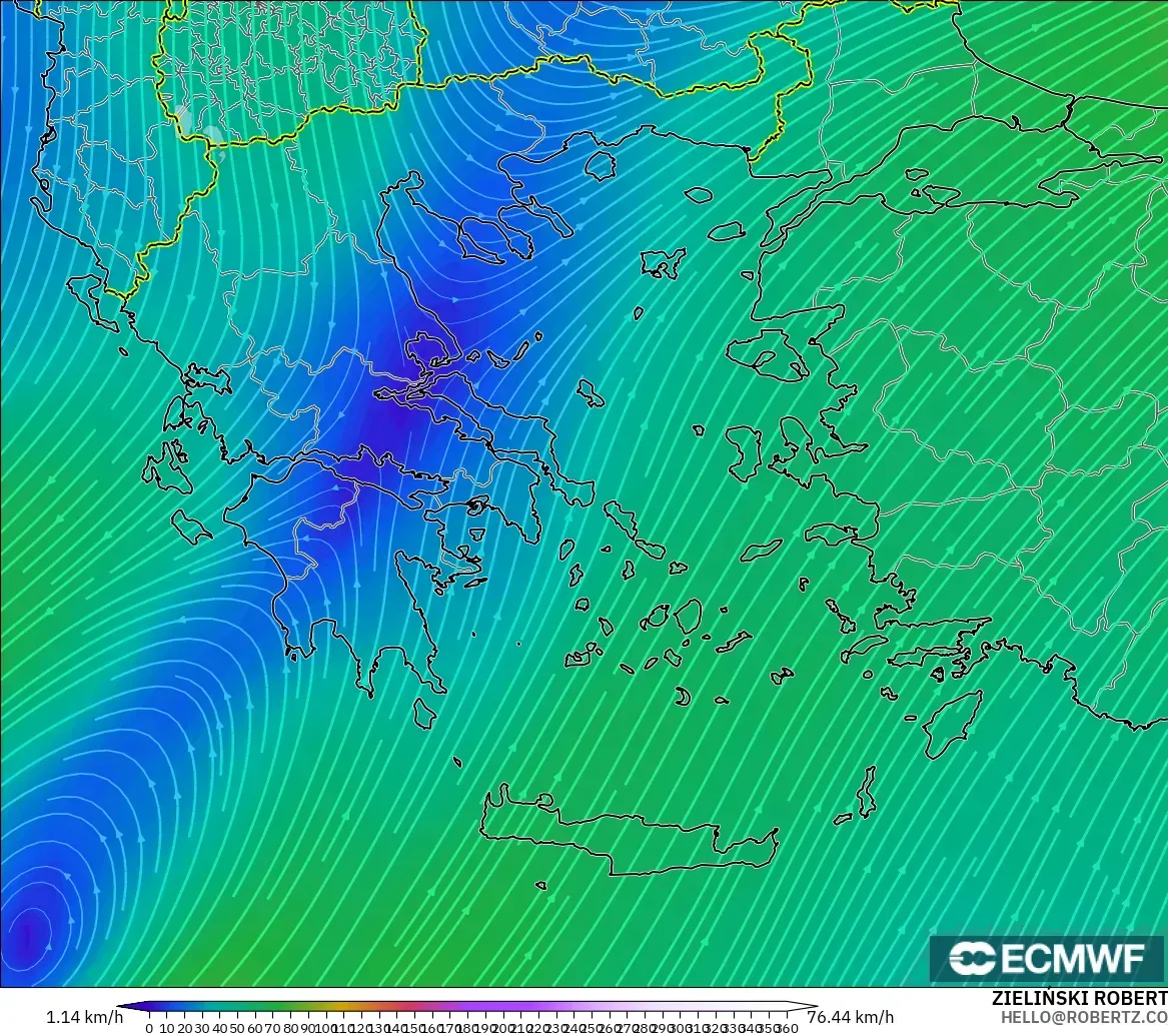 ECMWF IFS 0.25° model - Yunanistan, 300 hPa Rüzgârı (jet)