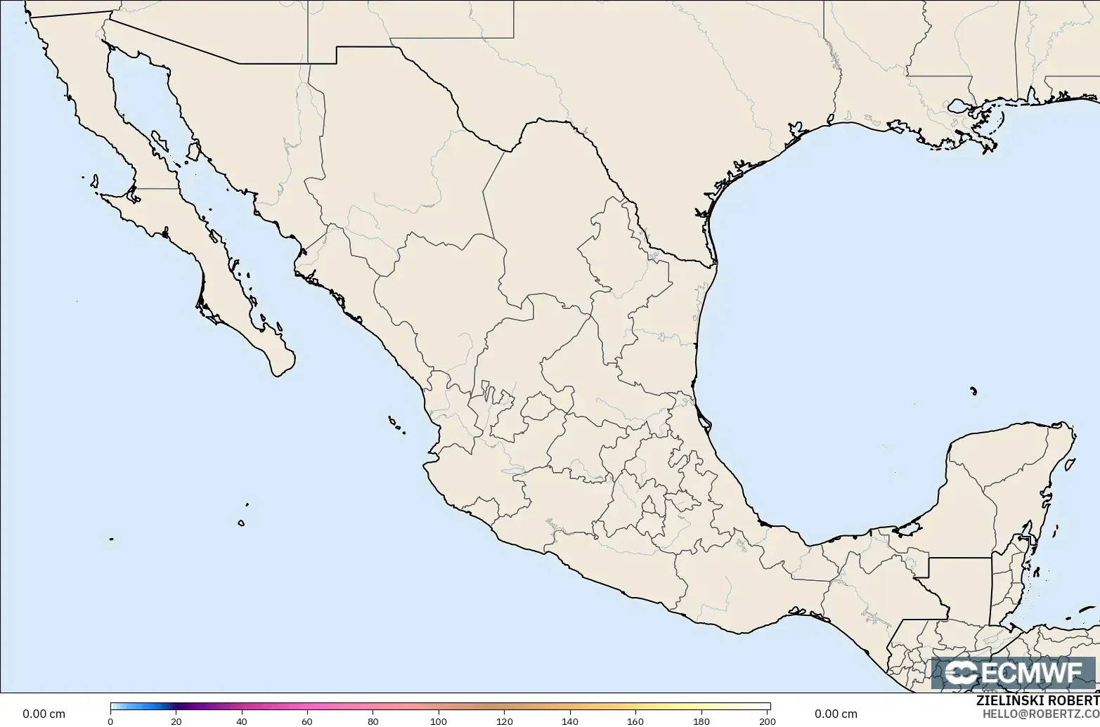 ECMWF IFS 0.25° model - Meksika, Kar Kalınlığı