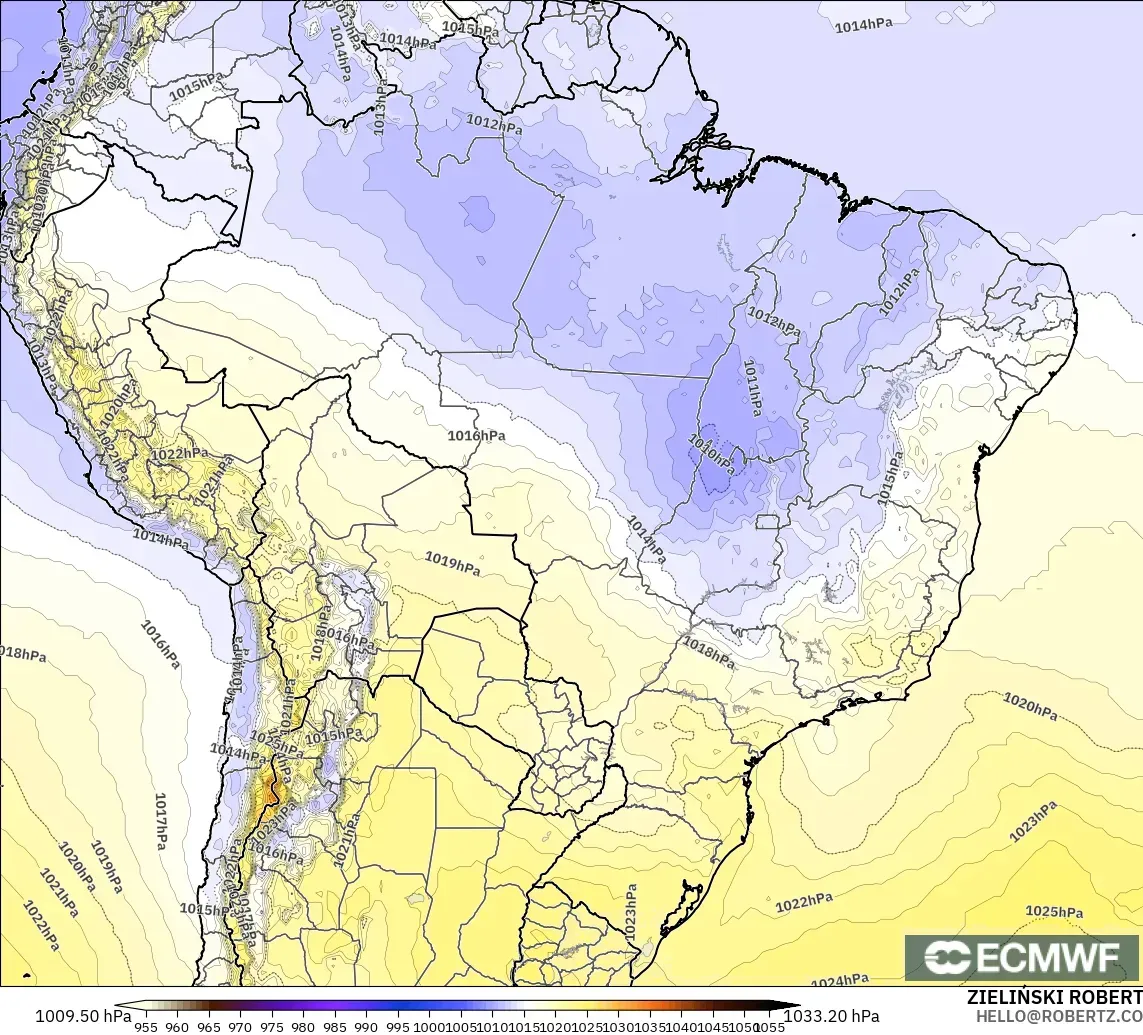 ECMWF IFS 0.25° model - Brezilya, Basınç