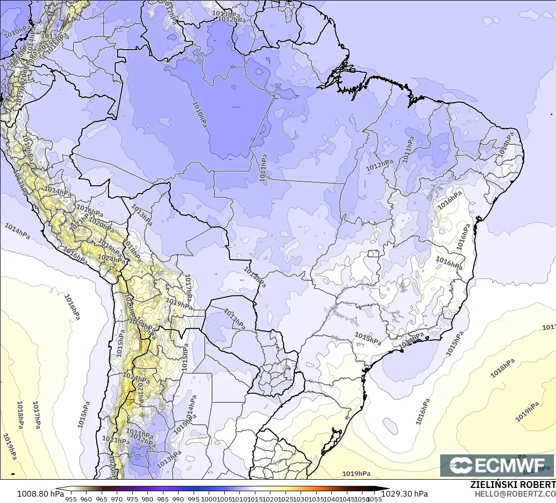 ECMWF IFS 0.25° model - Brezilya, Basınç