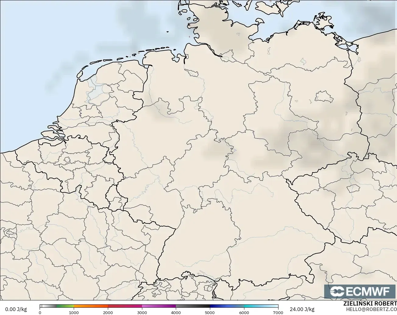 ECMWF IFS 0.25° model - Almanya, CAPE