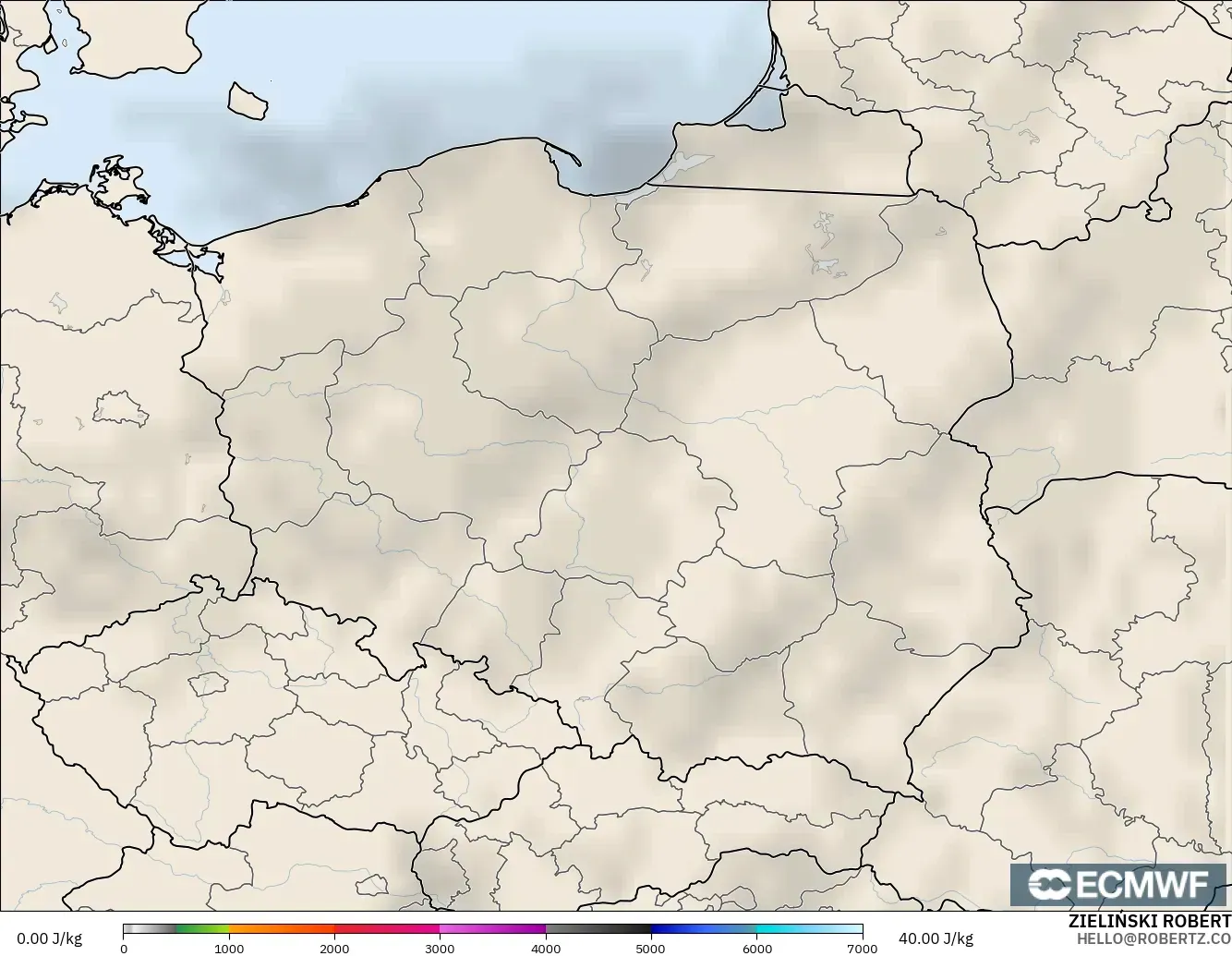 ECMWF IFS 0.25° model - Polonya, CAPE