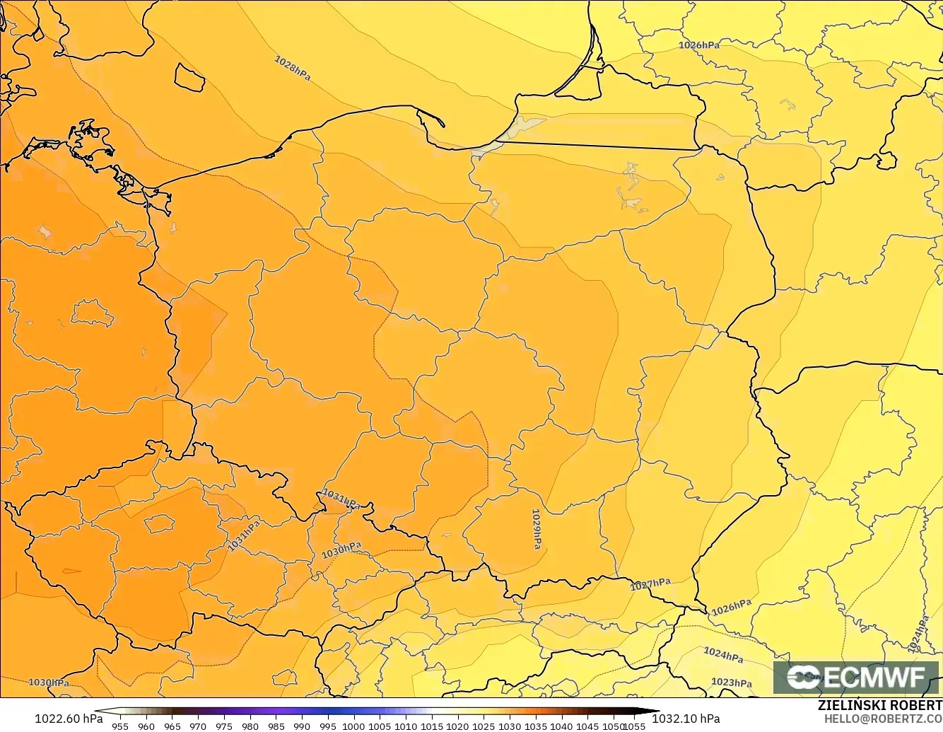 ECMWF IFS 0.25° model - Polonya, Basınç