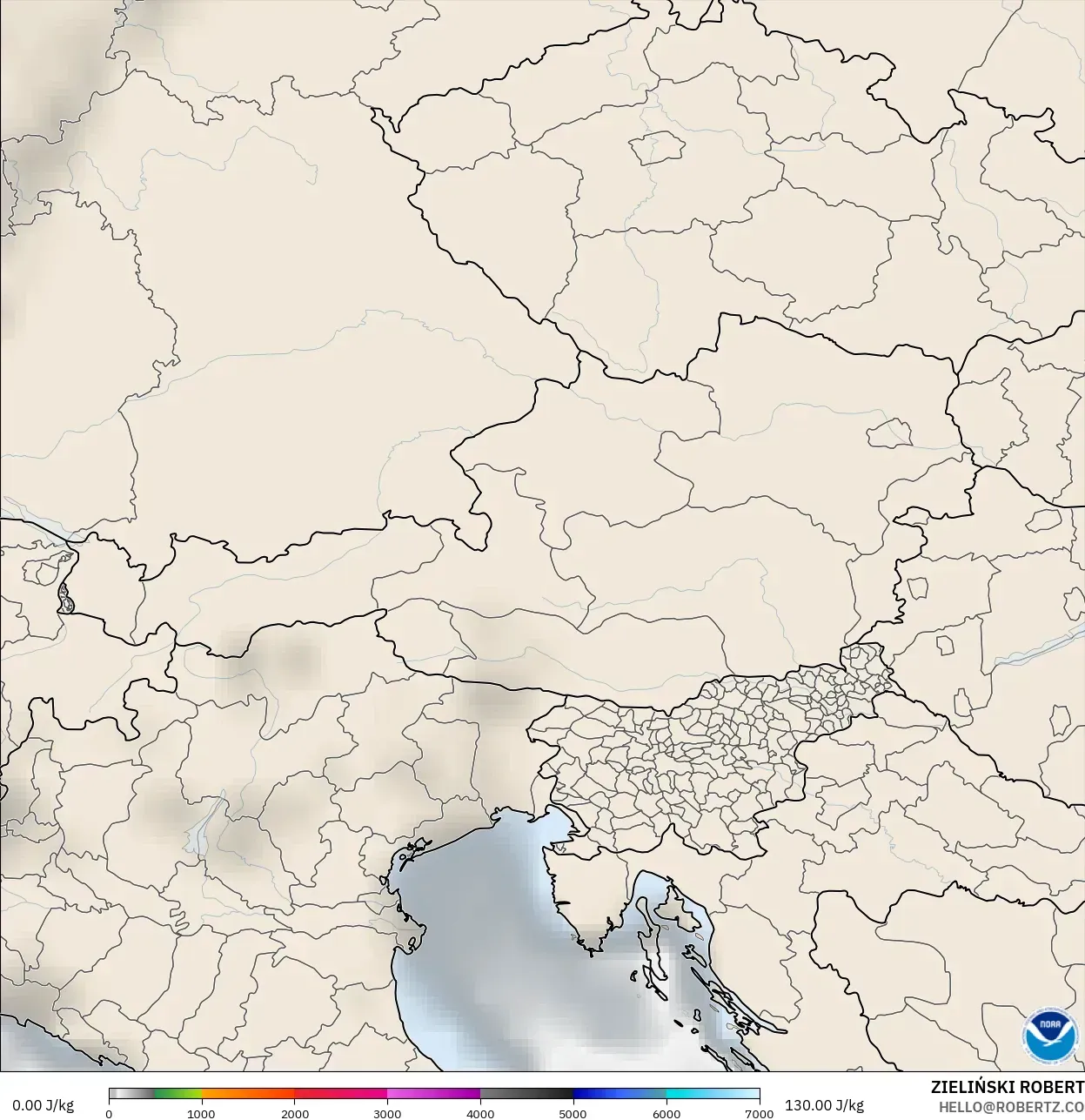 GFS model - Avusturya, CAPE