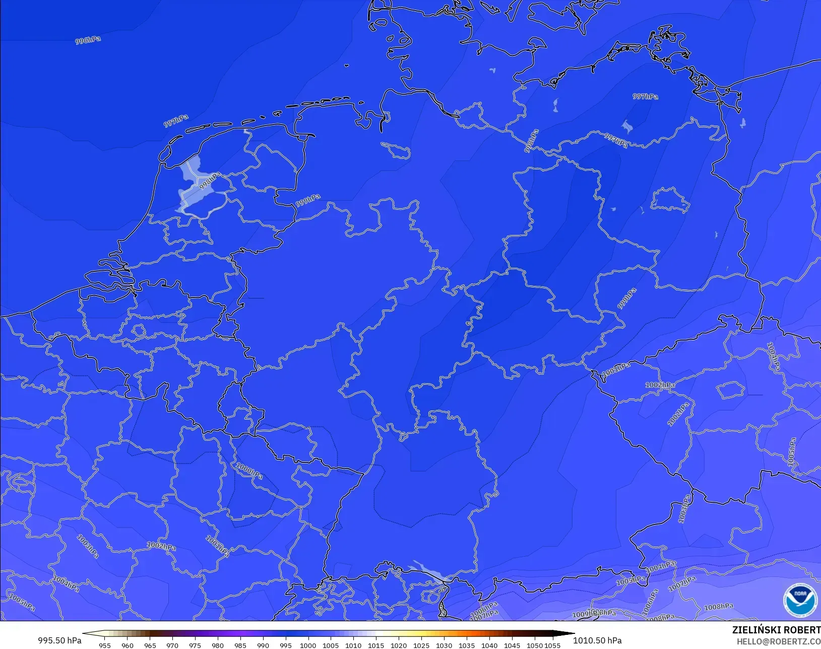 GFS model - Almanya, Basınç