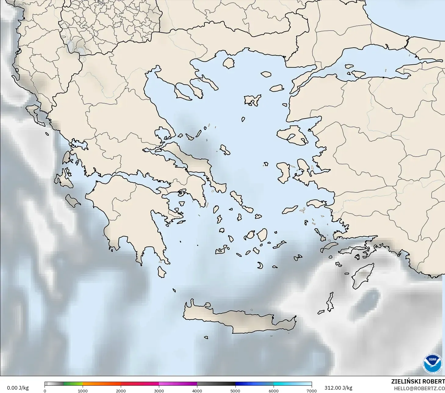 GFS model - Yunanistan, CAPE
