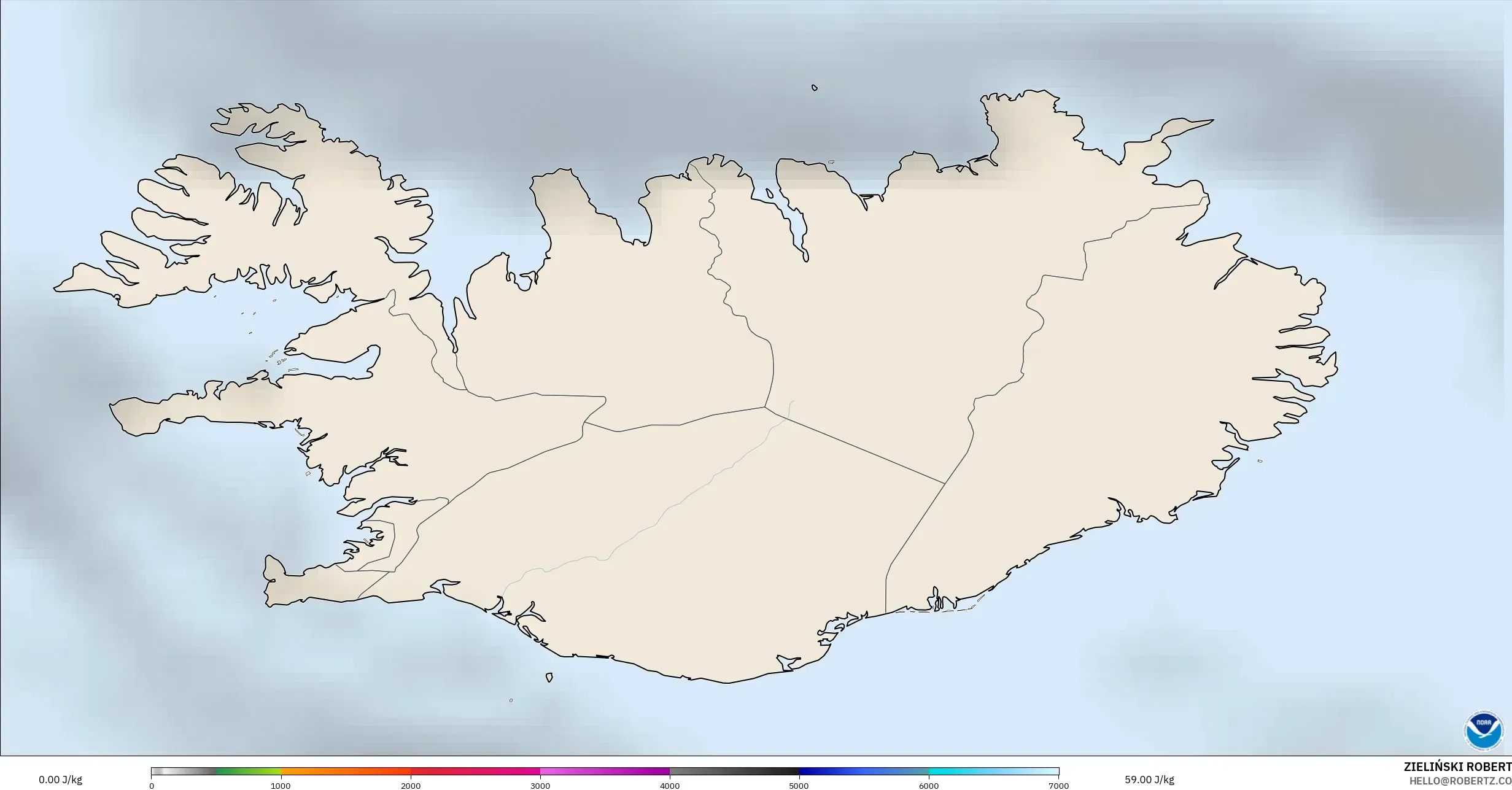GFS model - İzlanda, CAPE