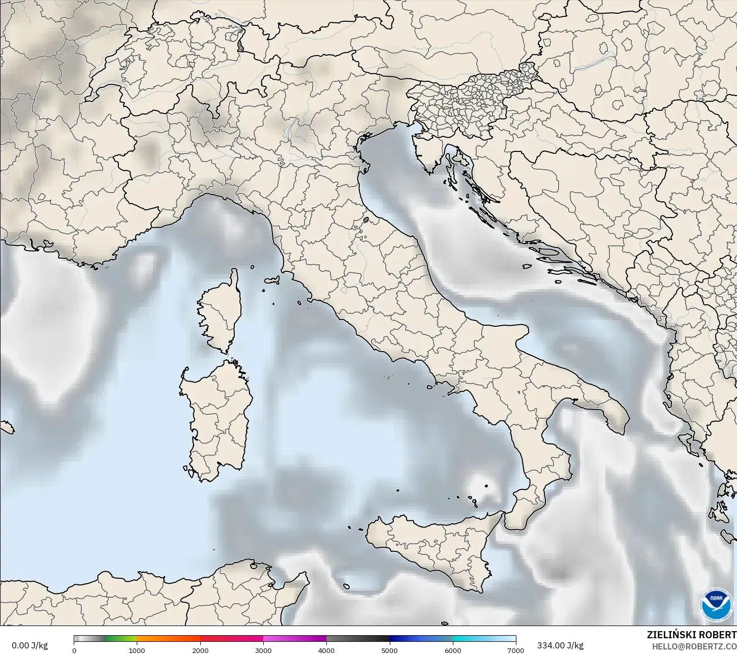 GFS model - İtalya, CAPE