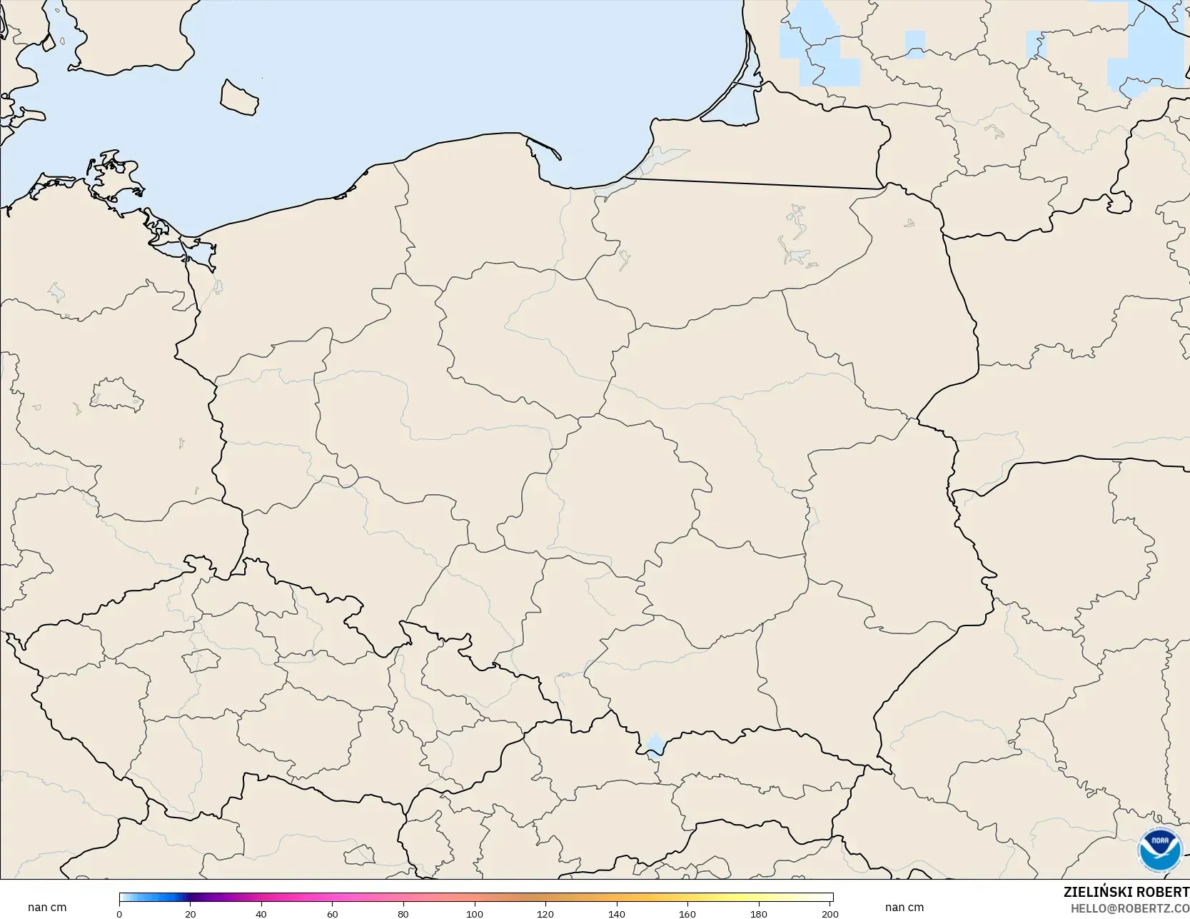 GFS model - Polonya, Kar Kalınlığı
