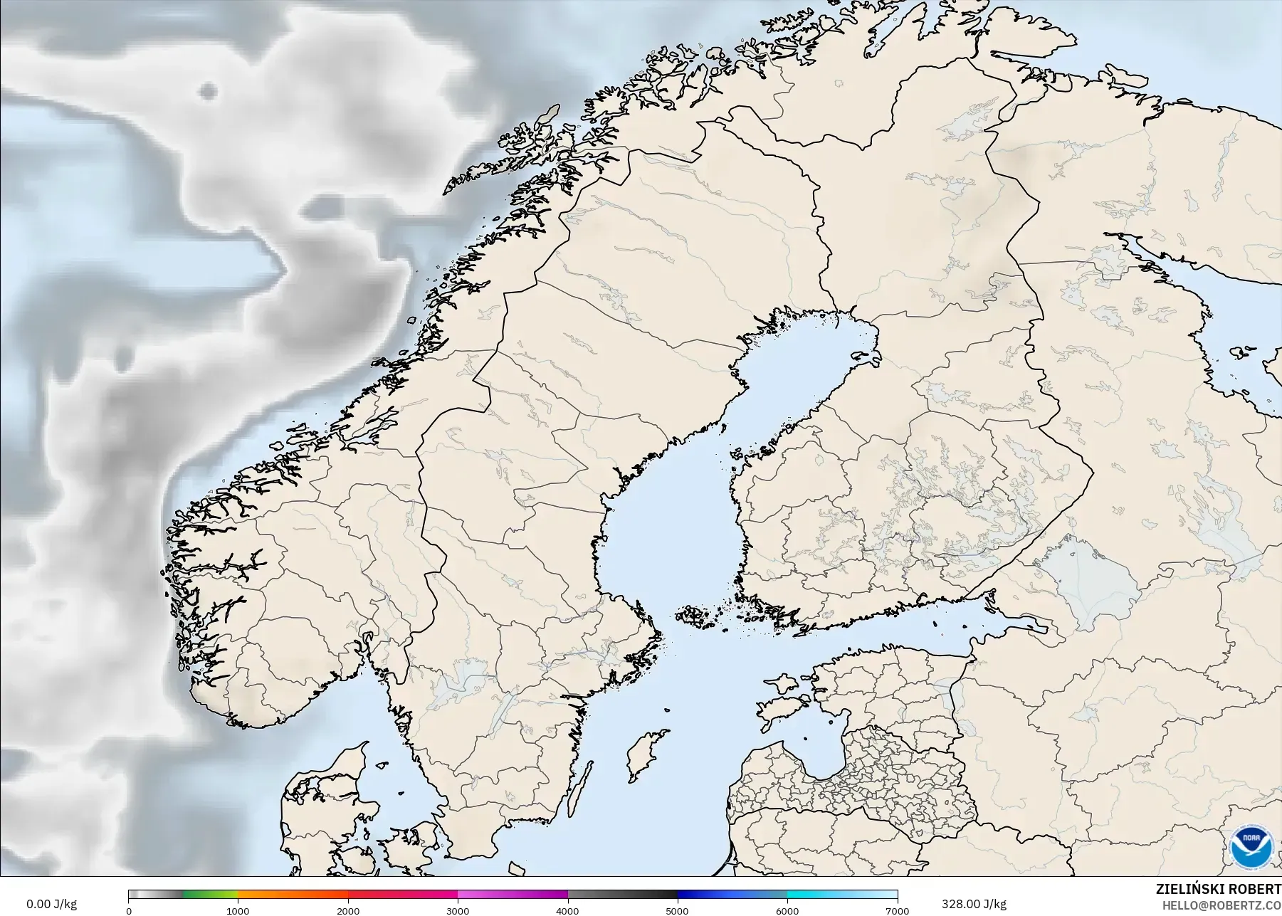 GFS model - İskandinavya, CAPE