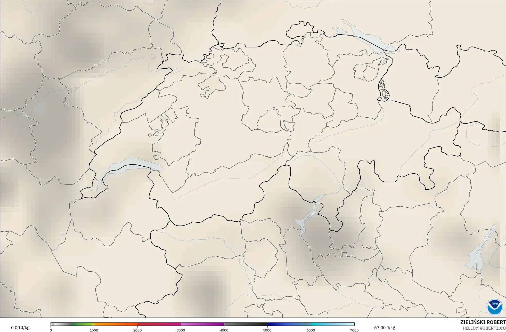 GFS model - İsviçre, CAPE