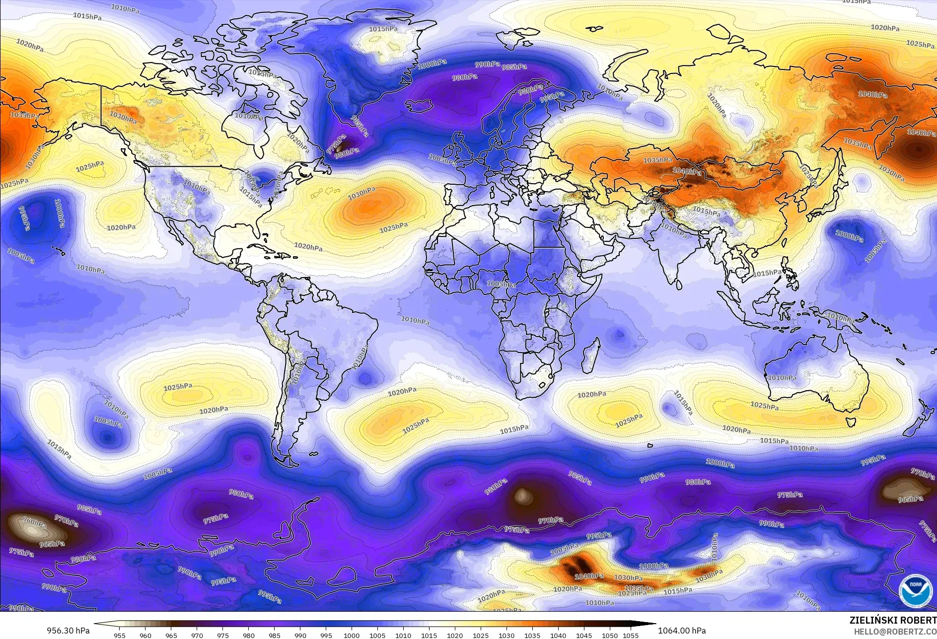 GFS model - Dünya, Basınç