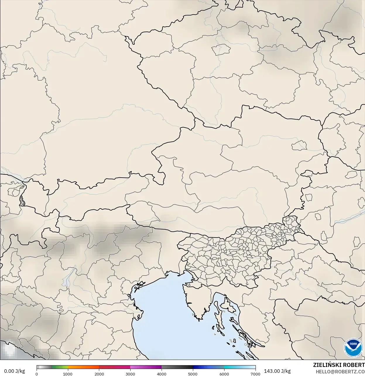 GFS model - Avusturya, CAPE