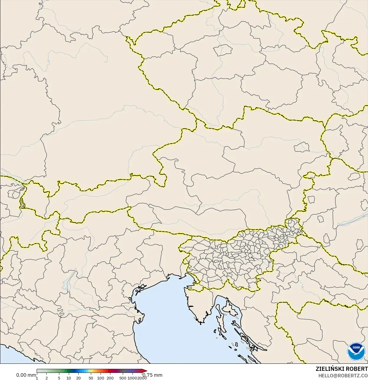GFS model - Avusturya, Yağış Birikimi