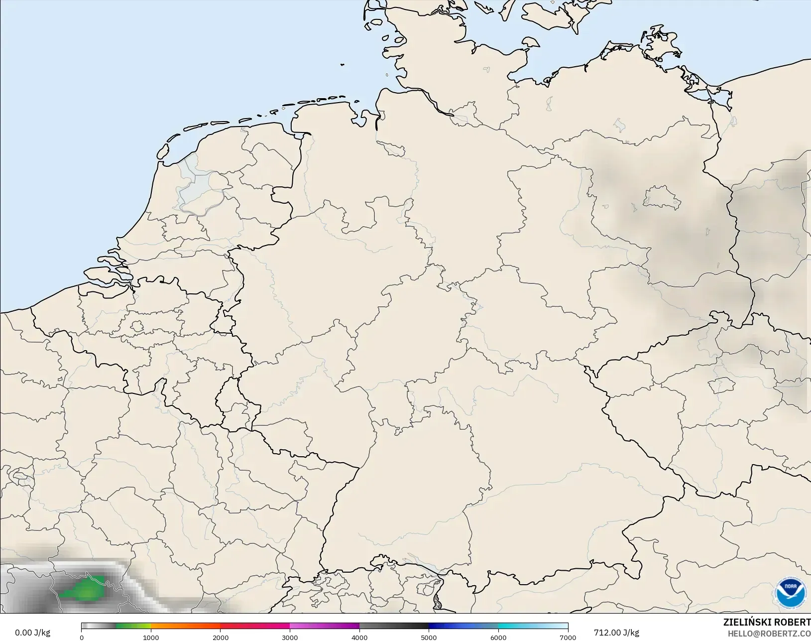 GFS model - Almanya, CAPE