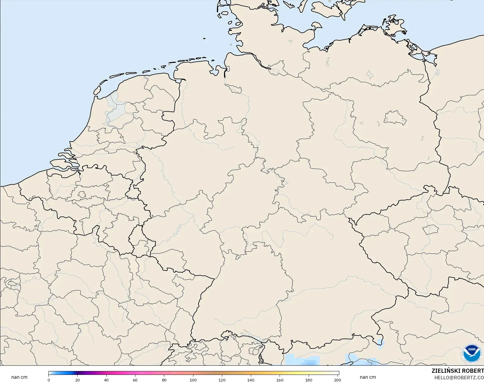GFS model - Almanya, Kar Kalınlığı