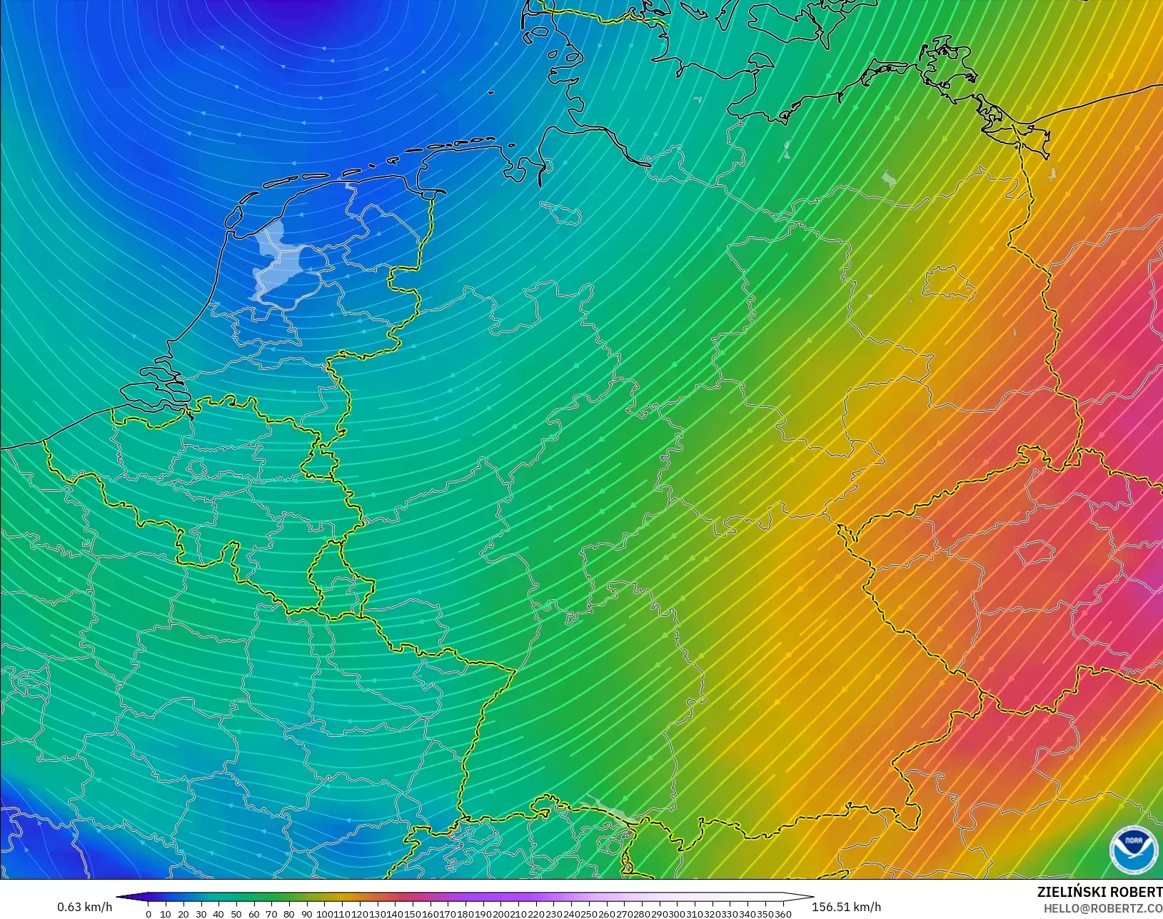GFS model - Almanya, 300 hPa Rüzgârı (jet)