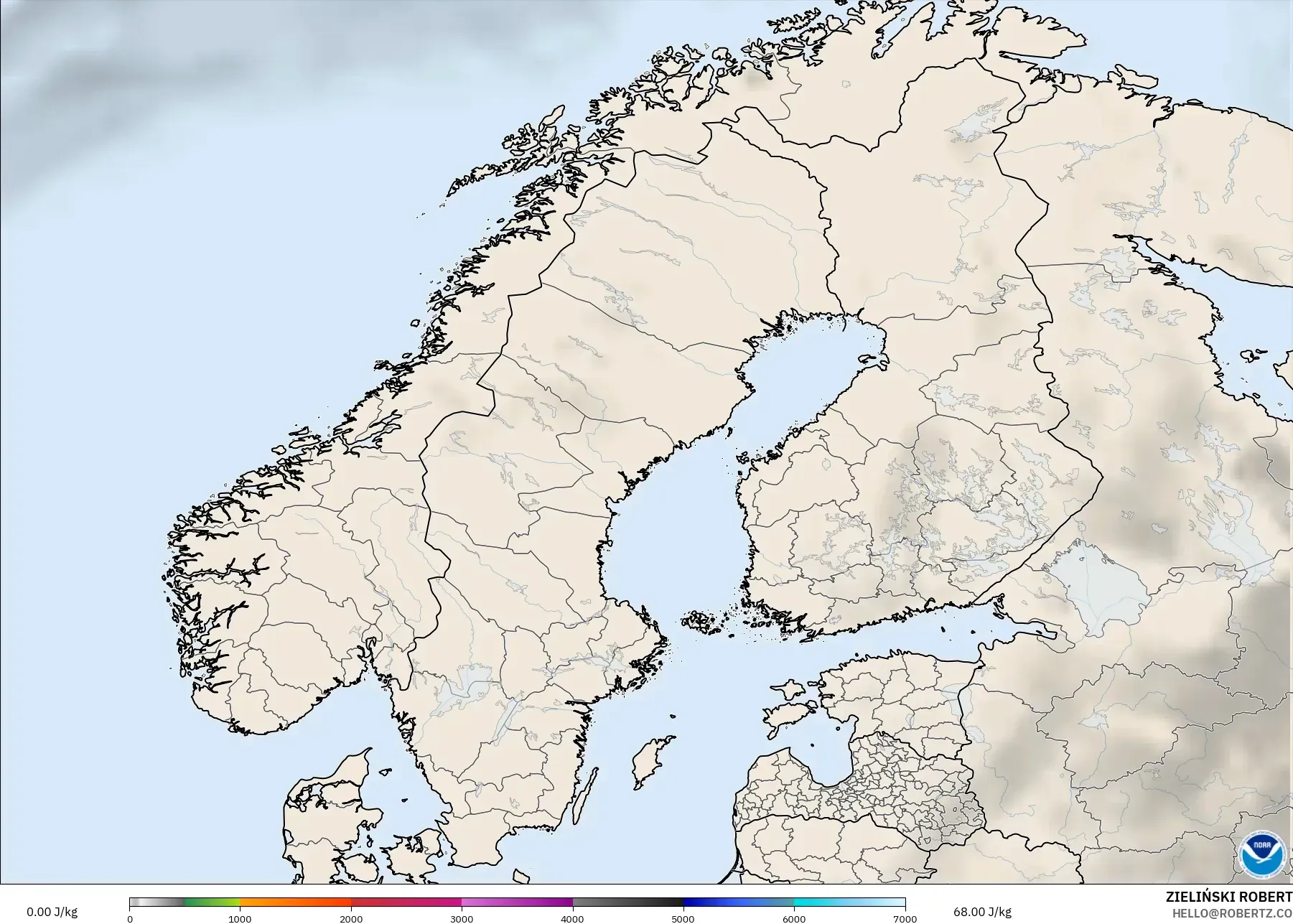 GFS model - İskandinavya, CAPE