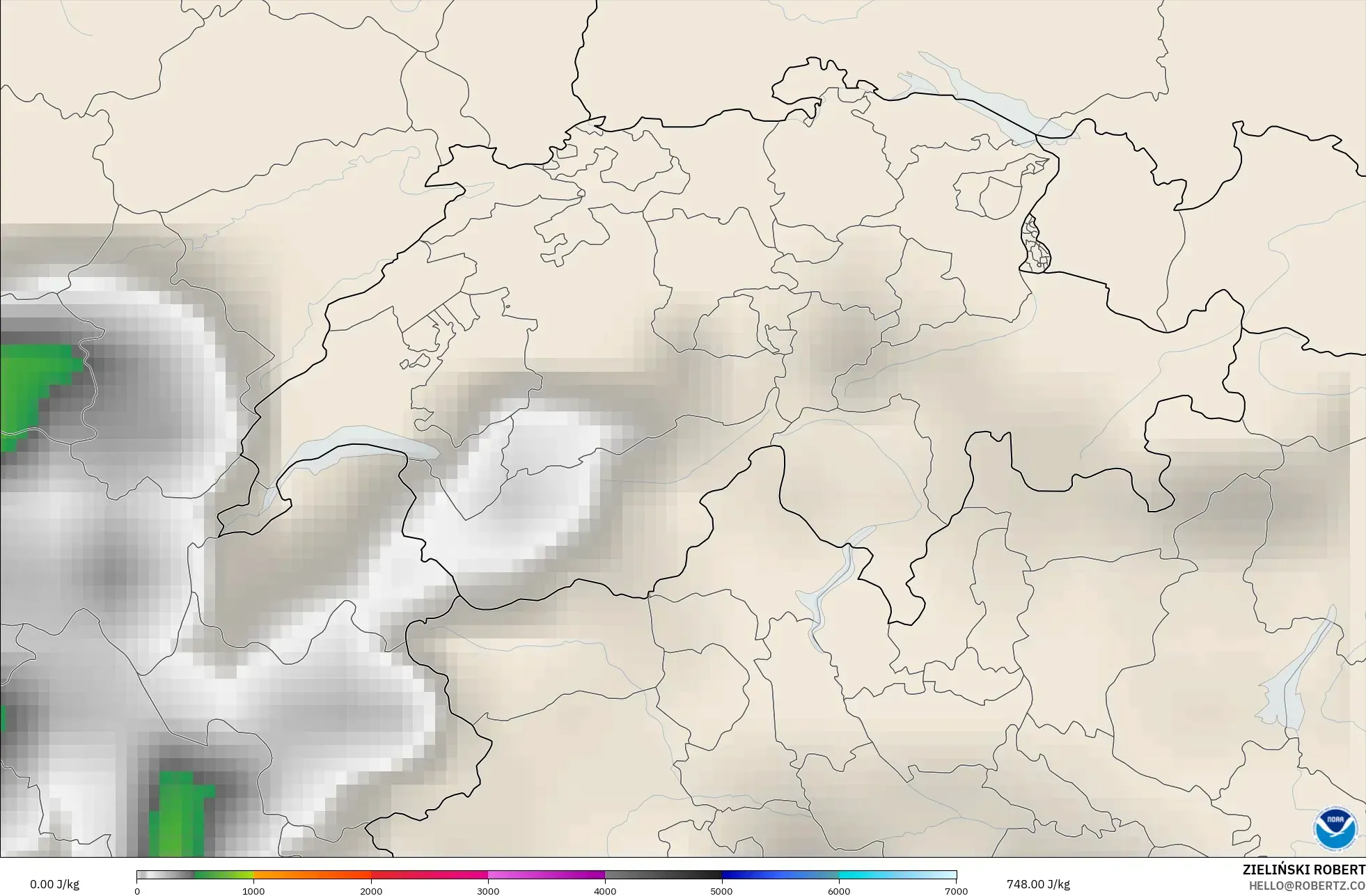 GFS model - İsviçre, CAPE