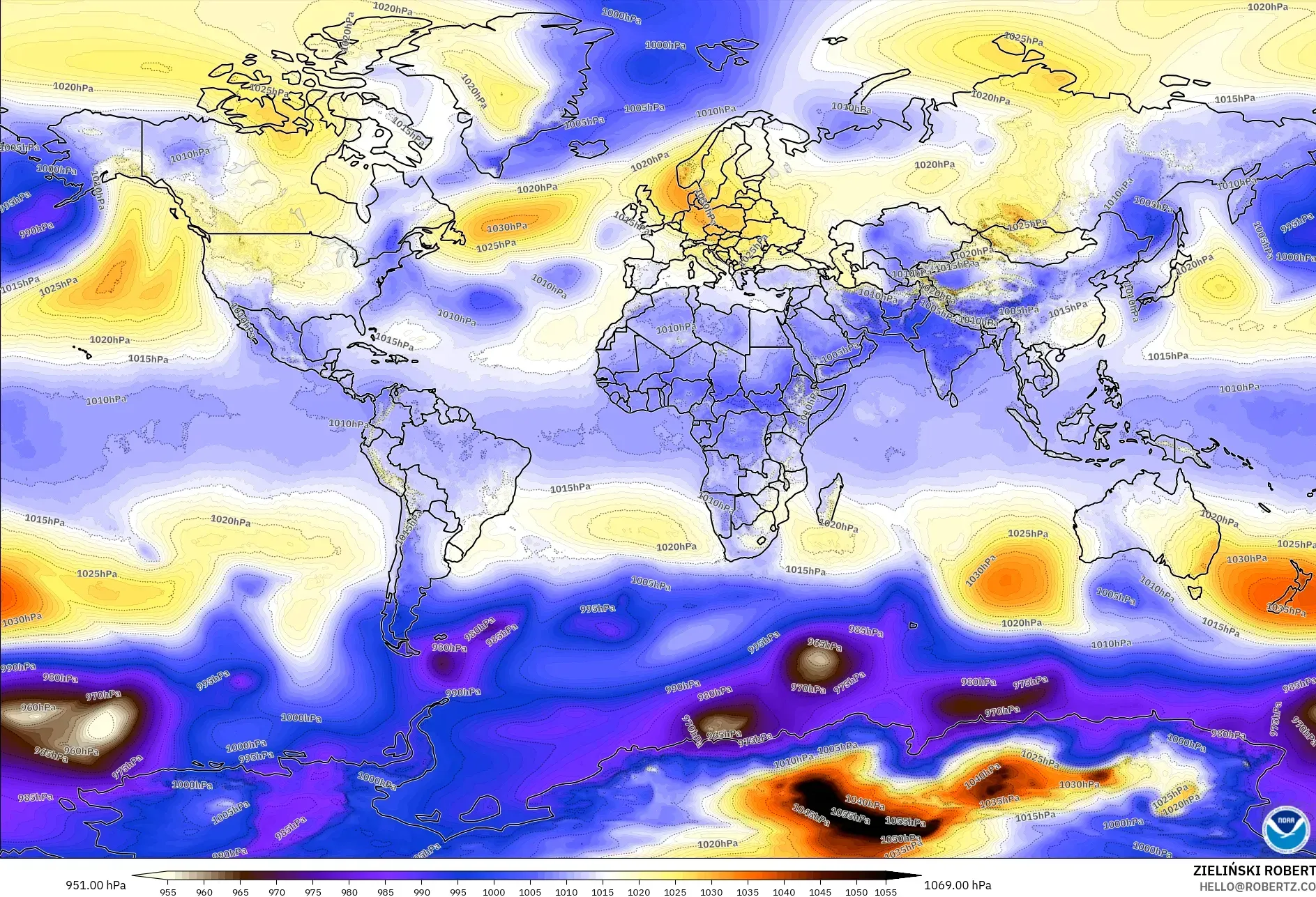 GFS model - Dünya, Basınç