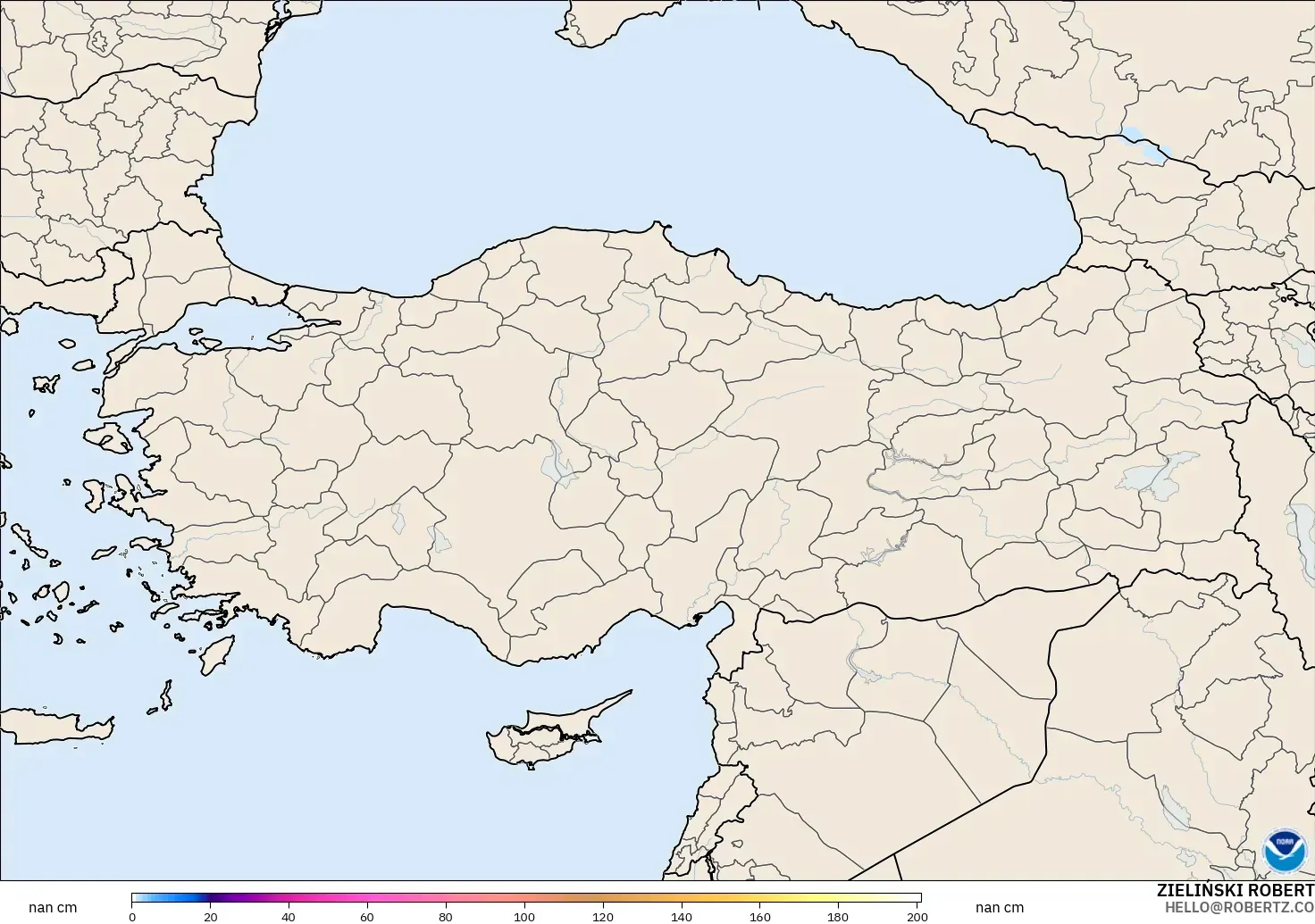 GFS model - Türkiye, Kar Kalınlığı