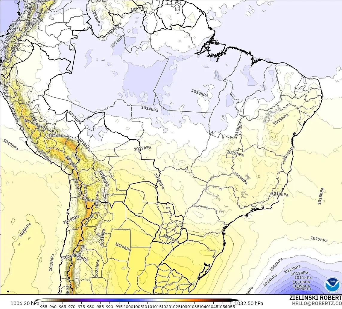 GFS model - Brezilya, Basınç