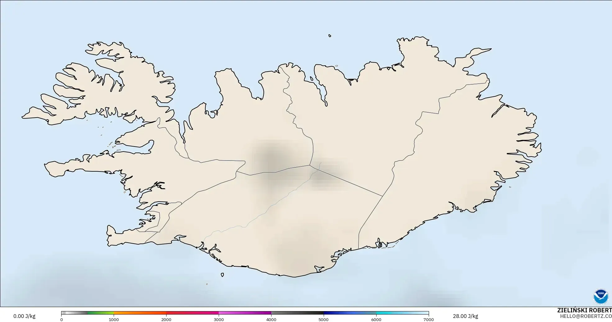 GFS model - İzlanda, CAPE
