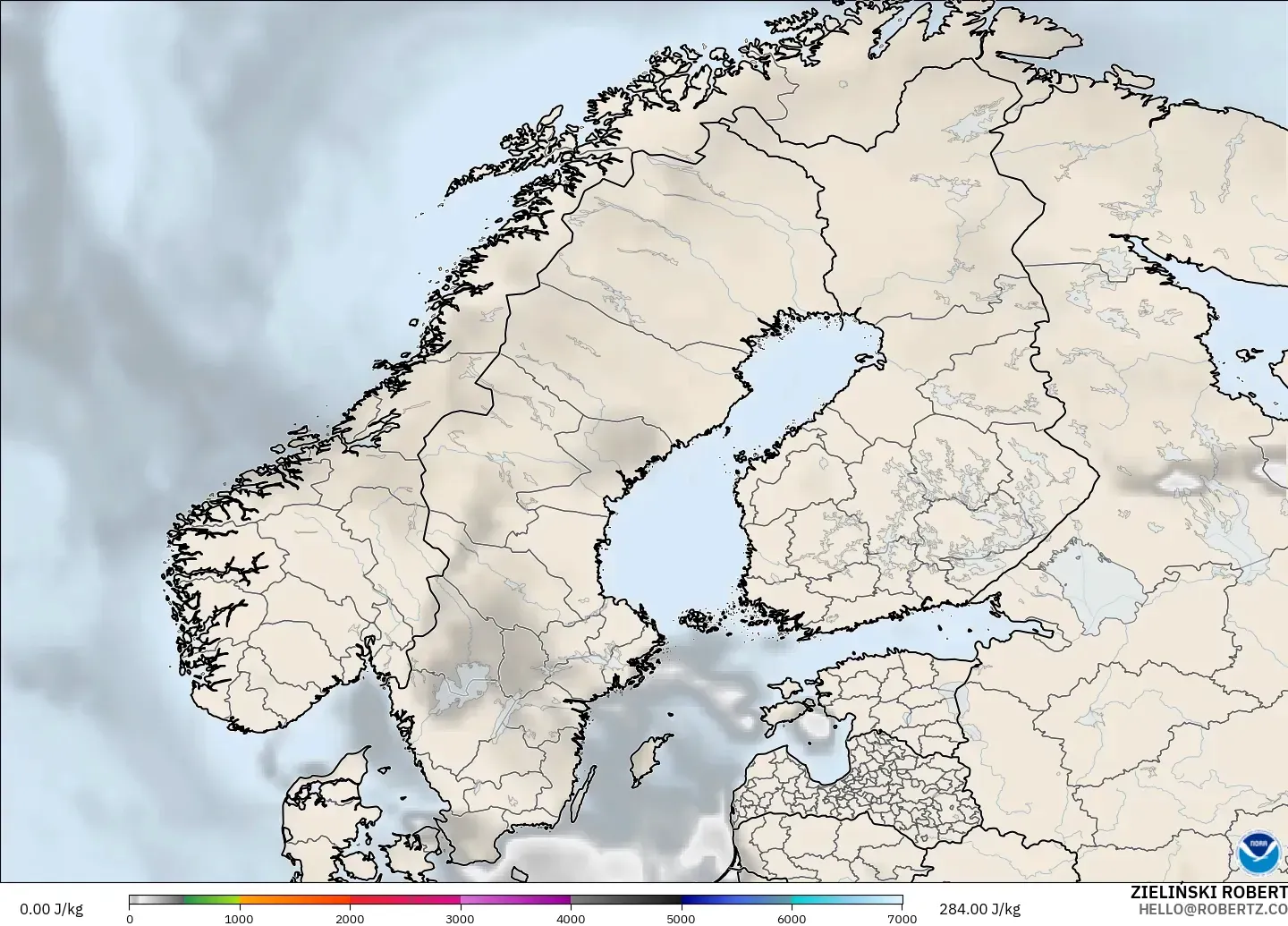 GFS model - İskandinavya, CAPE