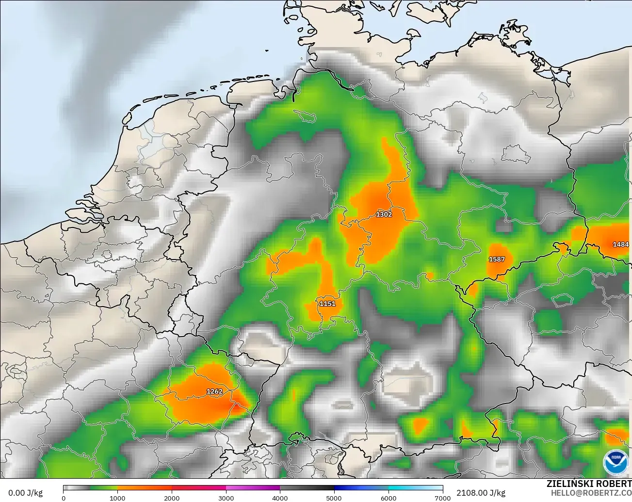 GFS model - Almanya, CAPE