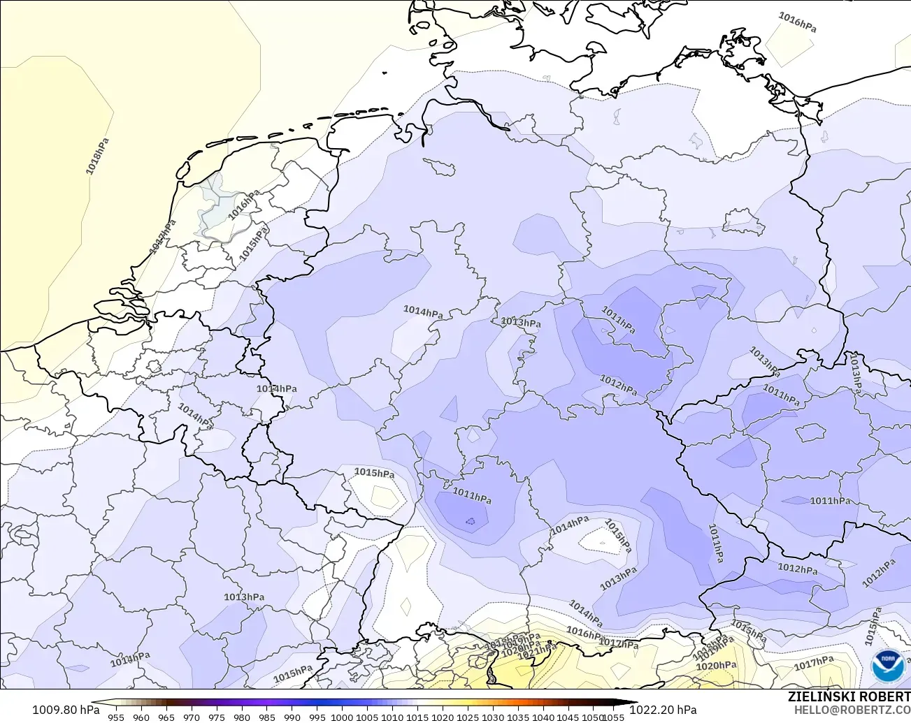 GFS model - Almanya, Basınç