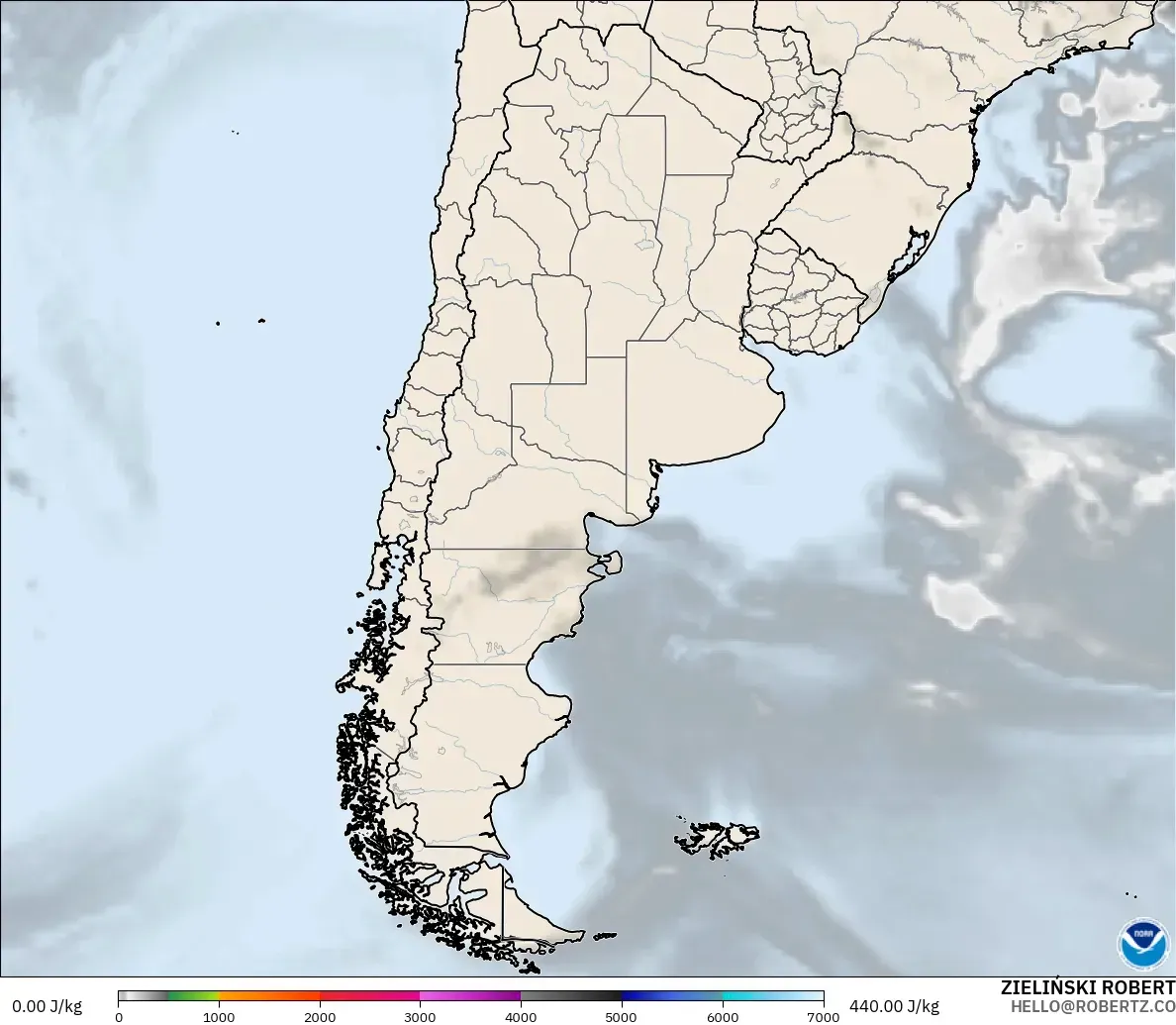 GFS model - Arjantin, CAPE