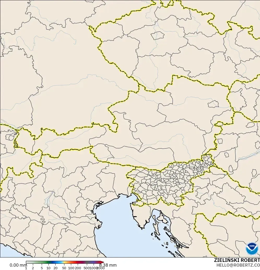 GFS model - Avusturya, Yağış Birikimi