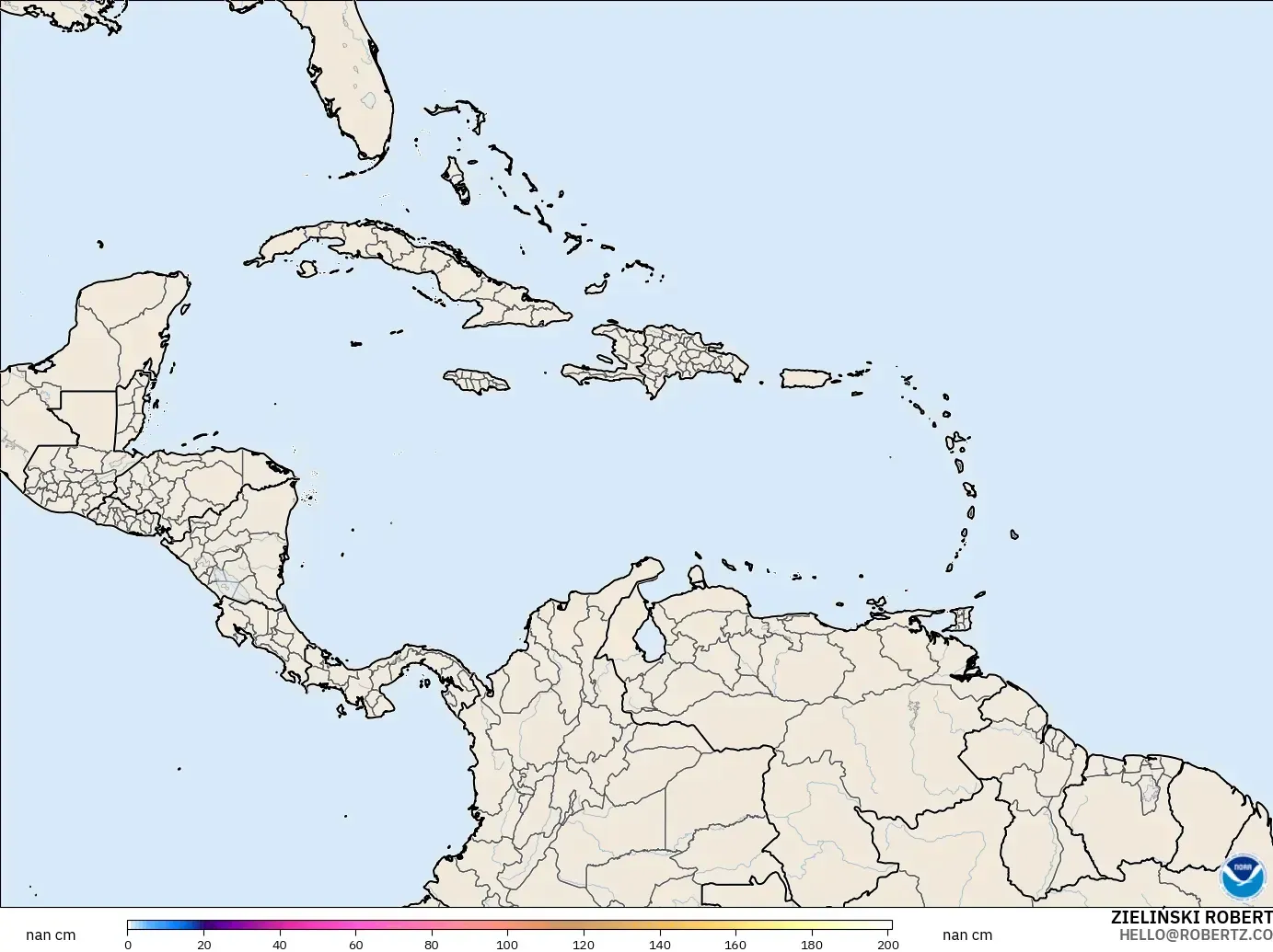 GFS model - Karayipler, Kar Kalınlığı