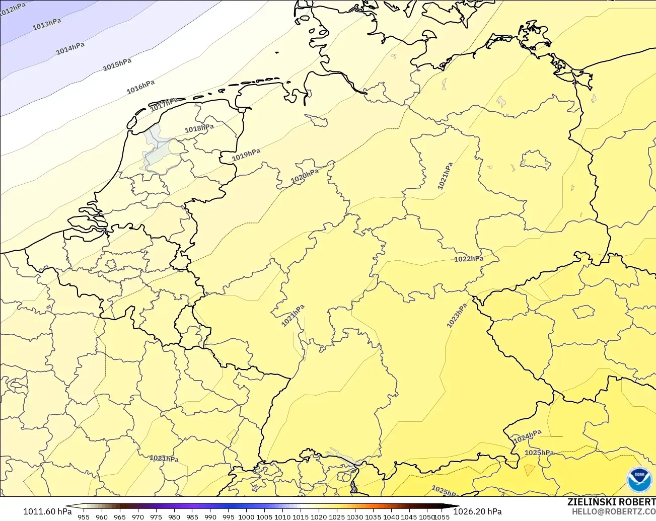 GFS model - Almanya, Basınç