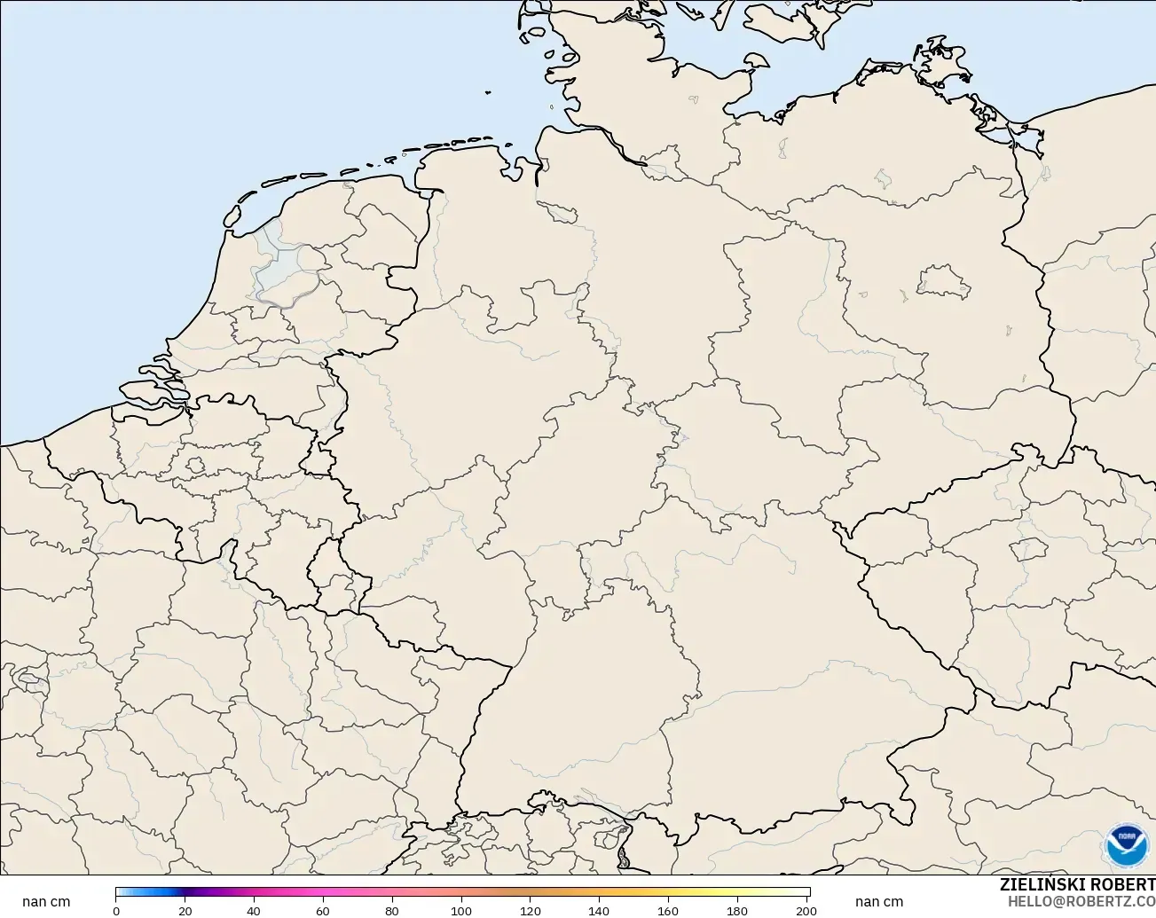 GFS model - Almanya, Kar Kalınlığı