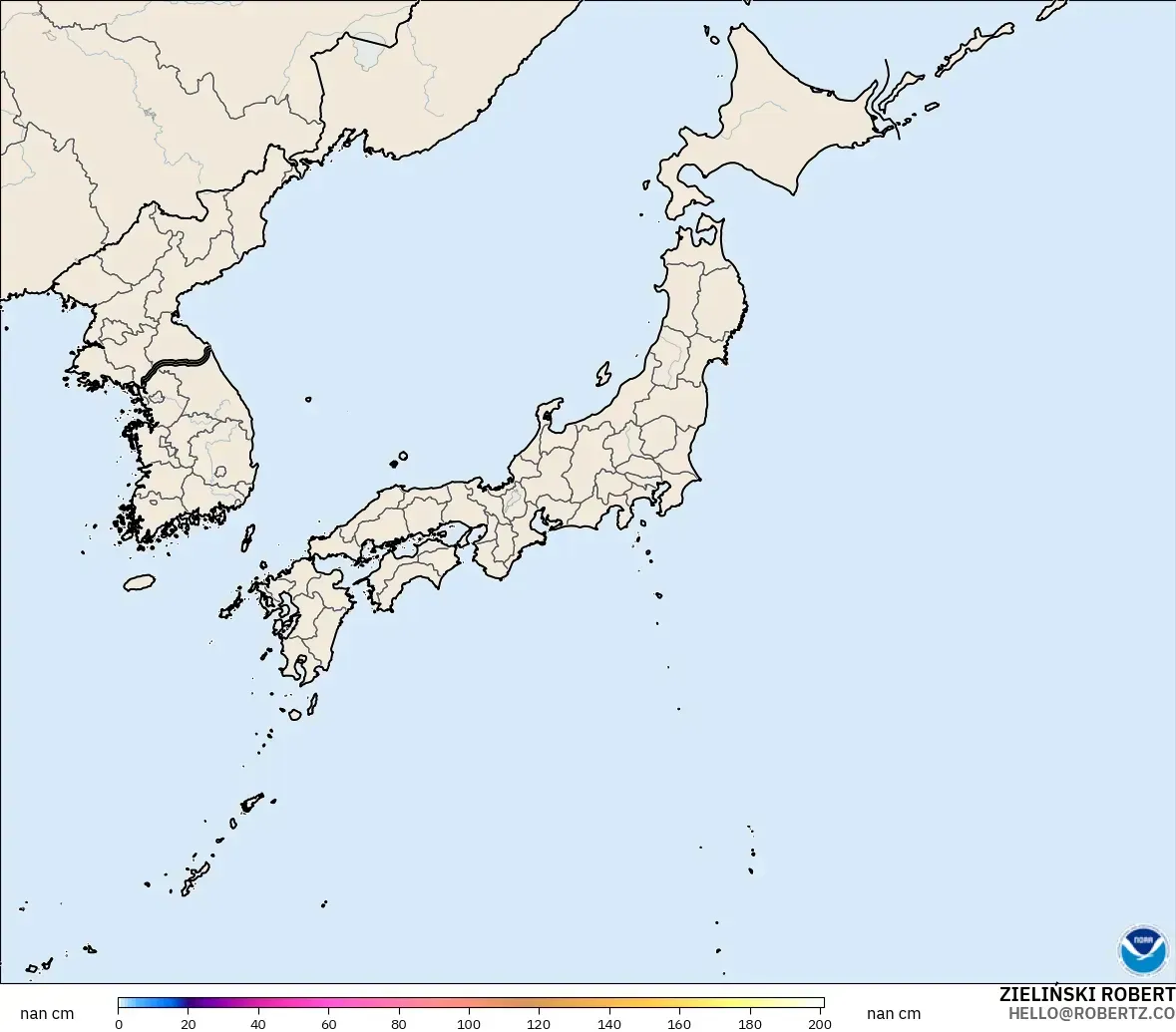 GFS model - Japonya, Kar Kalınlığı