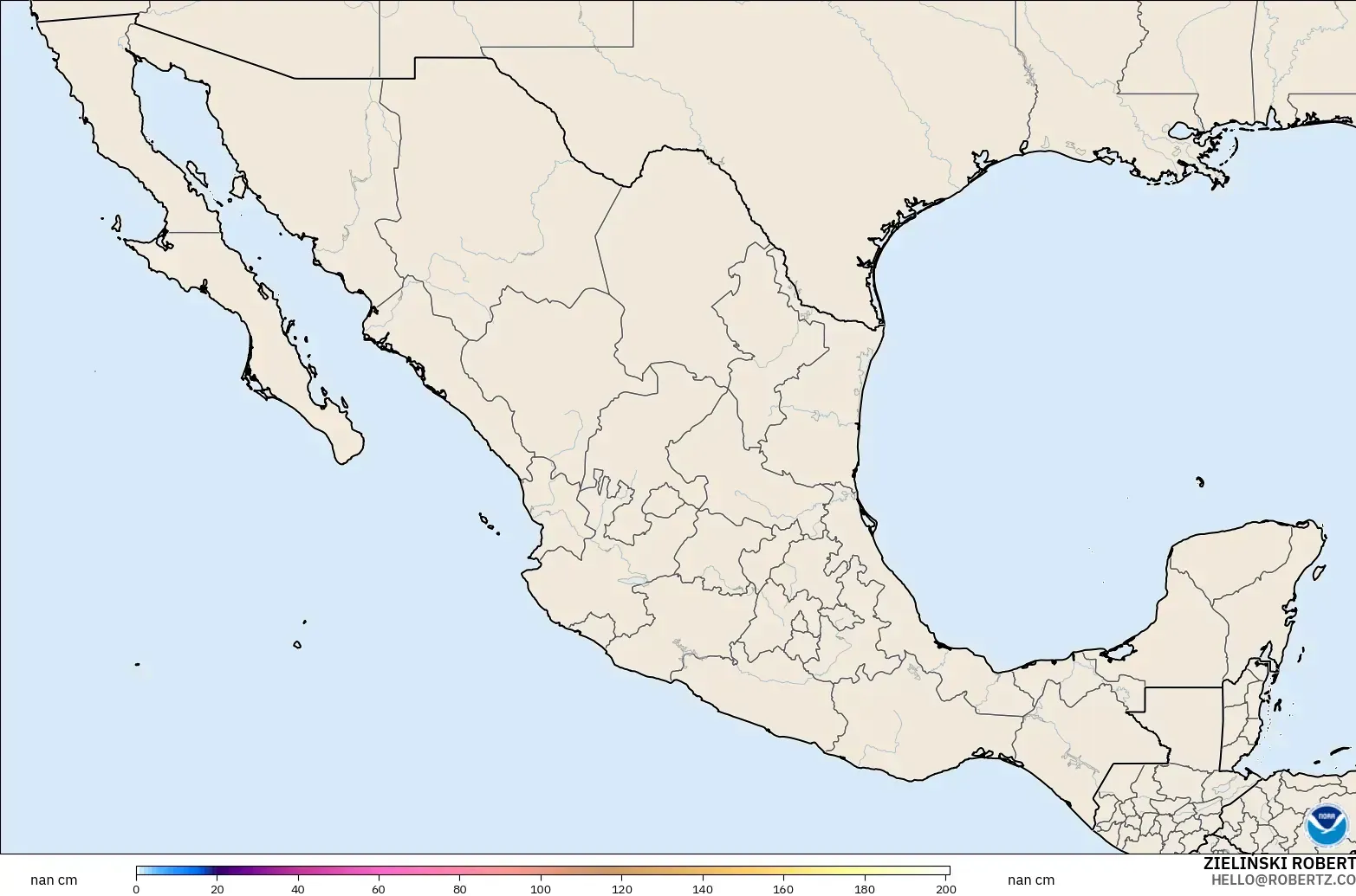 GFS model - Meksika, Kar Kalınlığı