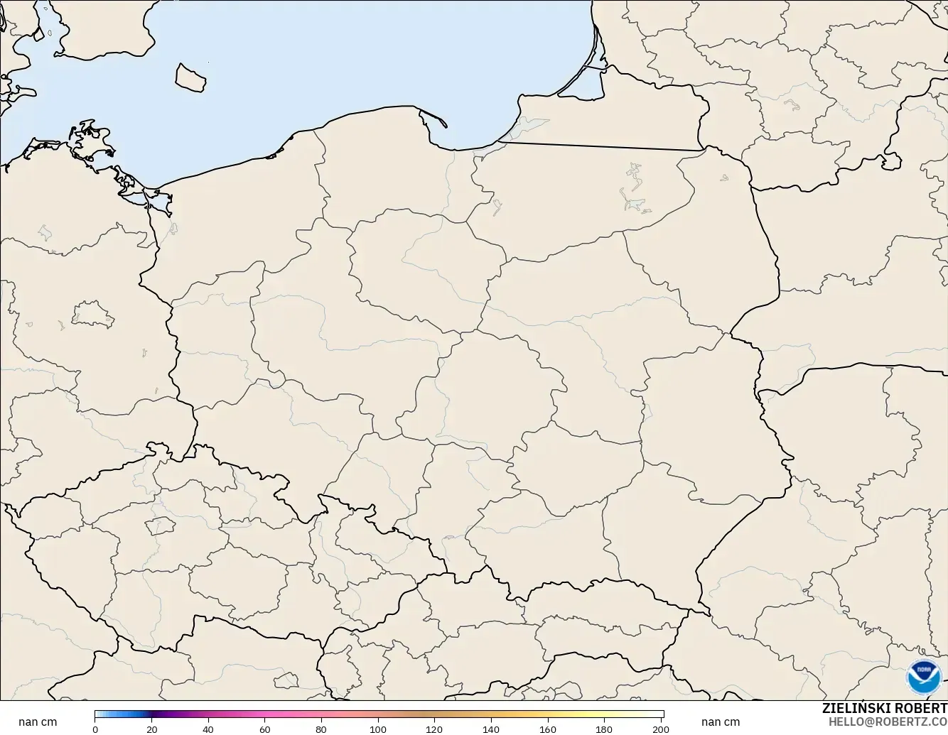 GFS model - Polonya, Kar Kalınlığı