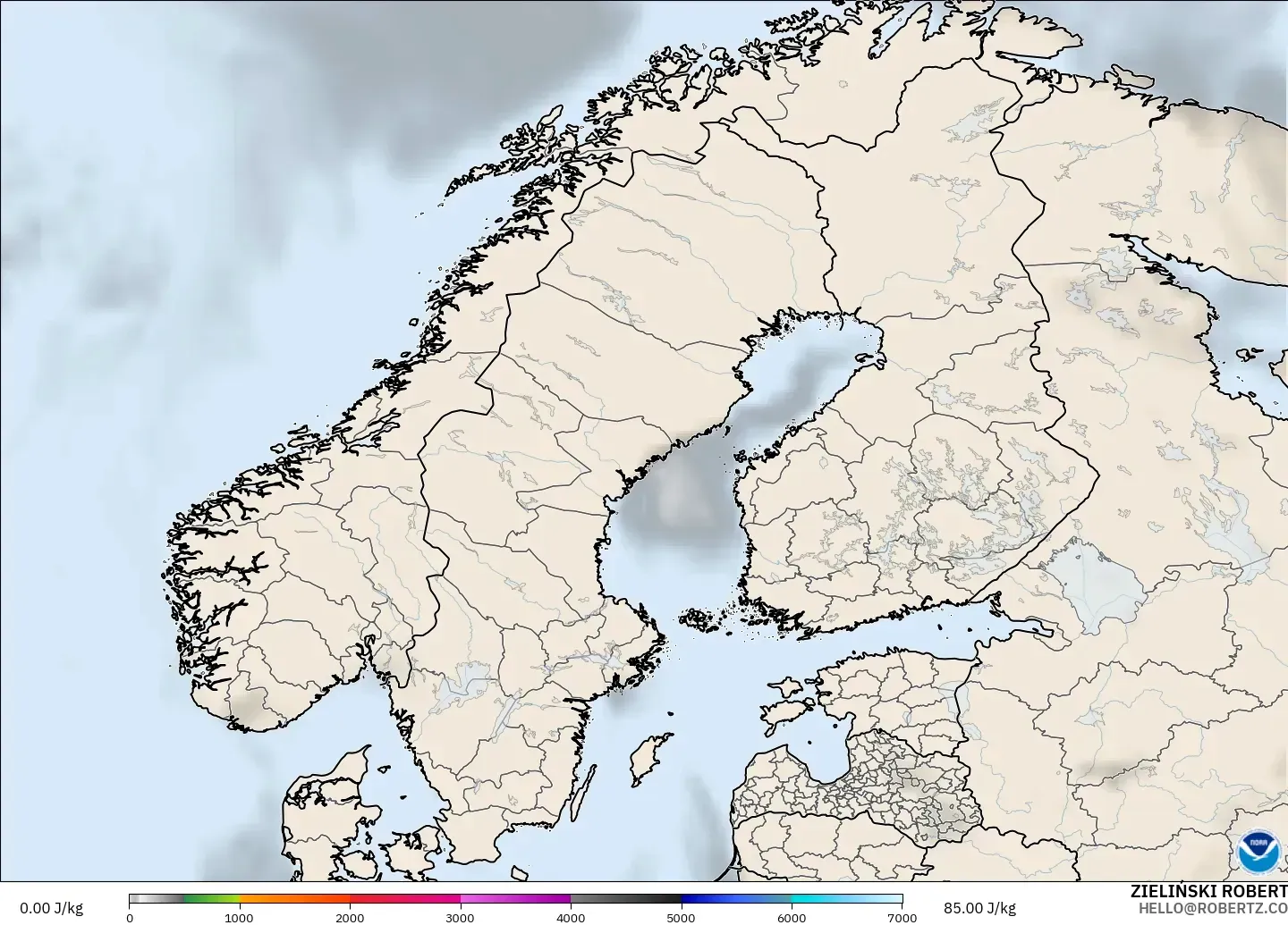 GFS model - İskandinavya, CAPE