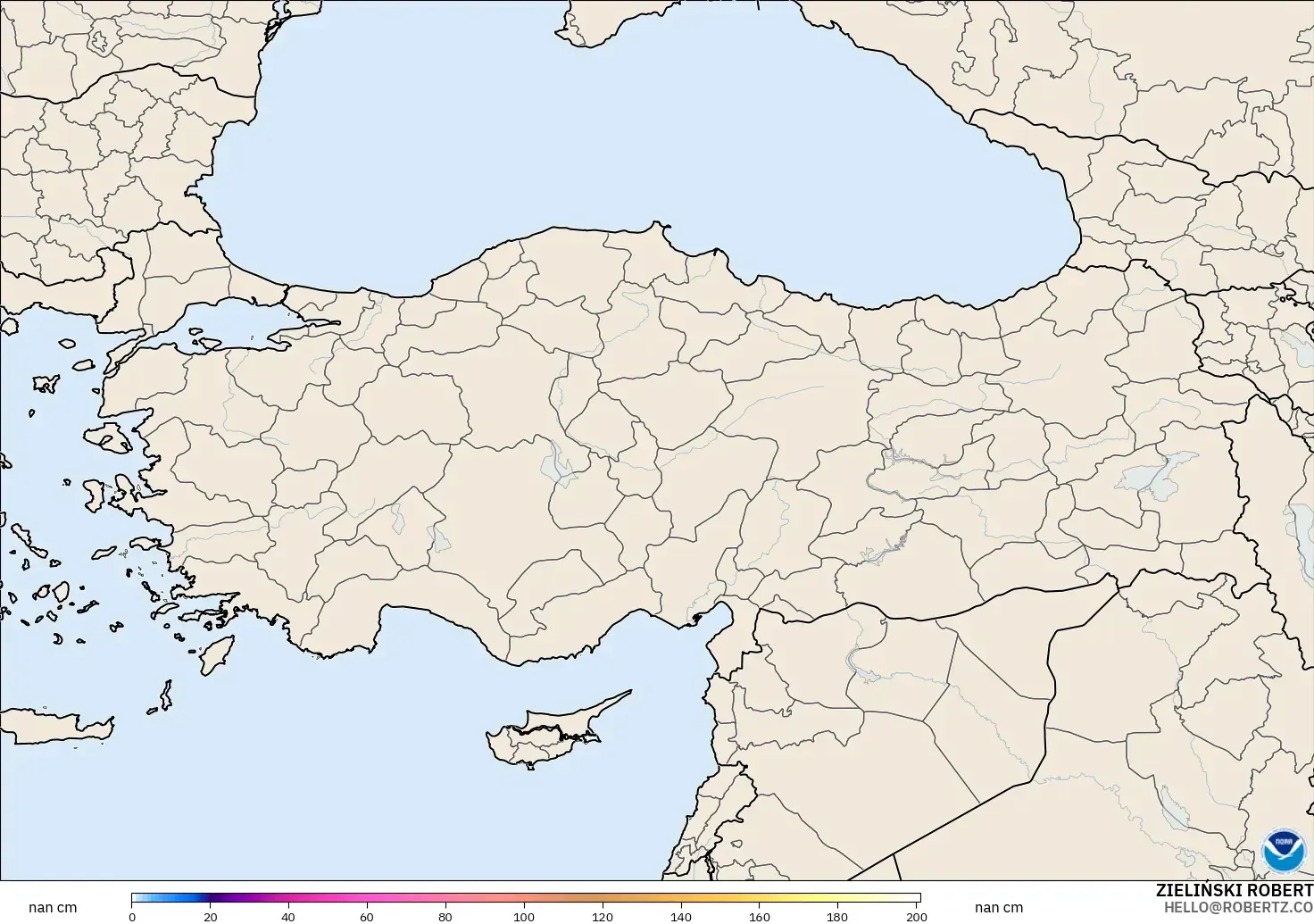 GFS model - Türkiye, Kar Kalınlığı