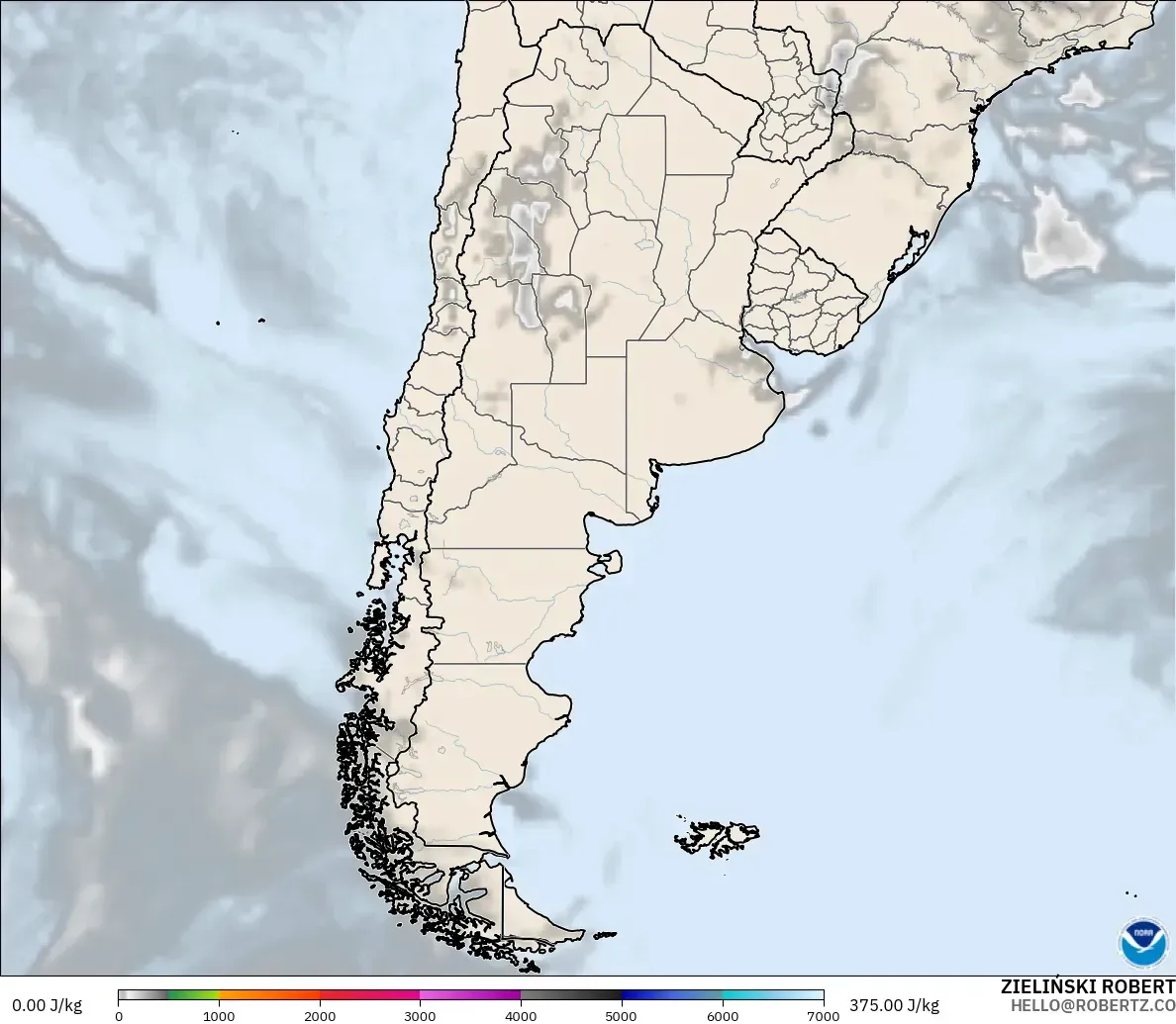 GFS model - Arjantin, CAPE