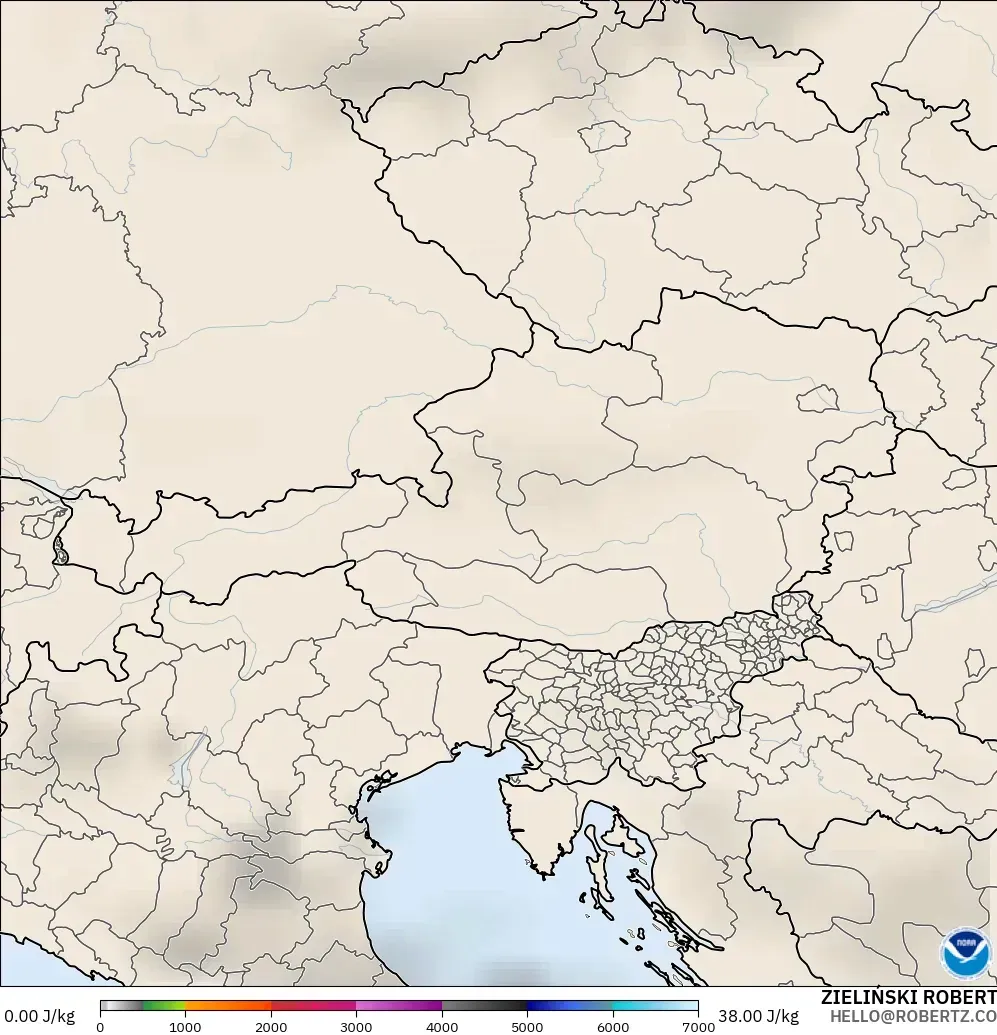 GFS model - Avusturya, CAPE