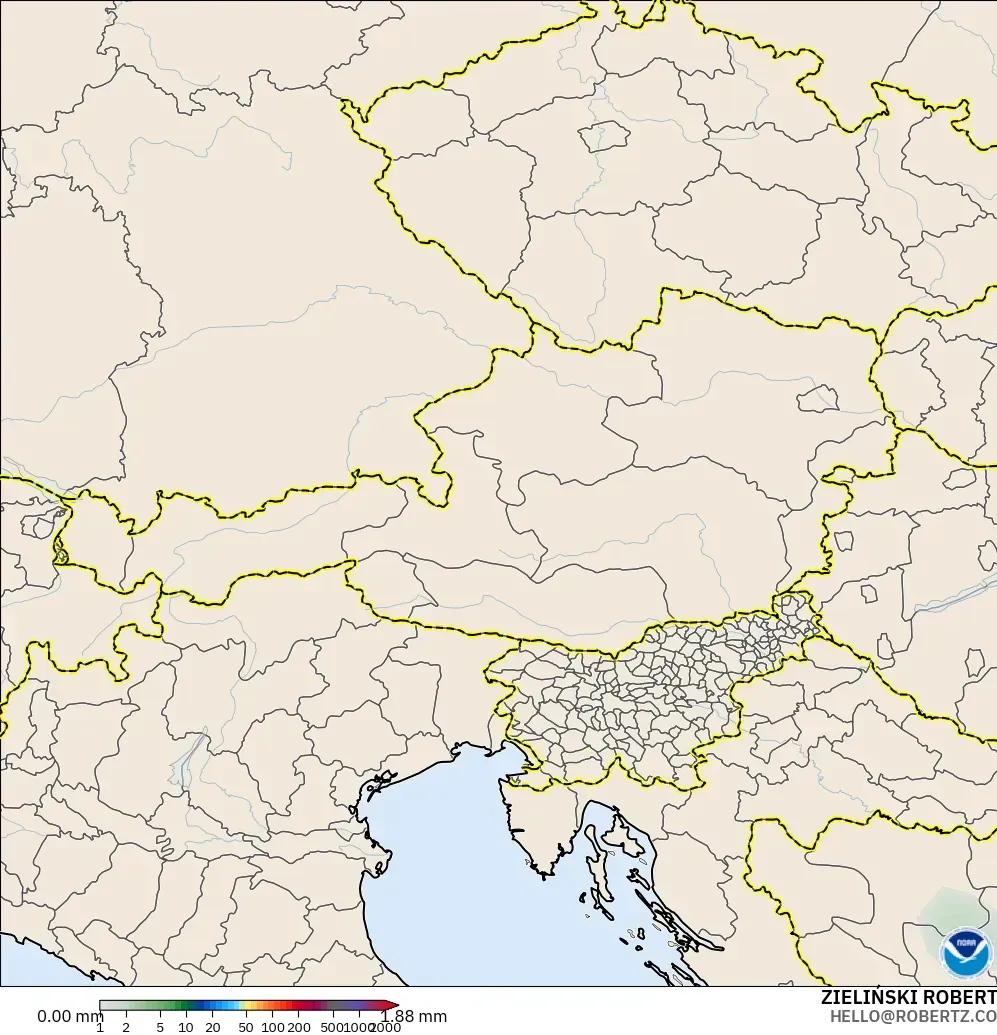 GFS model - Avusturya, Yağış Birikimi