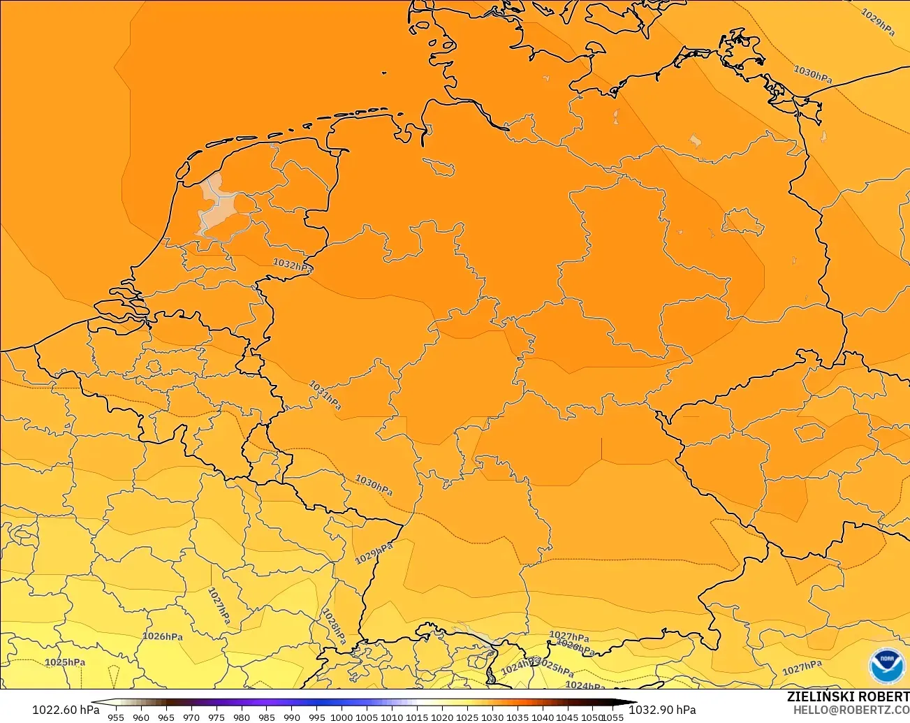 GFS model - Almanya, Basınç