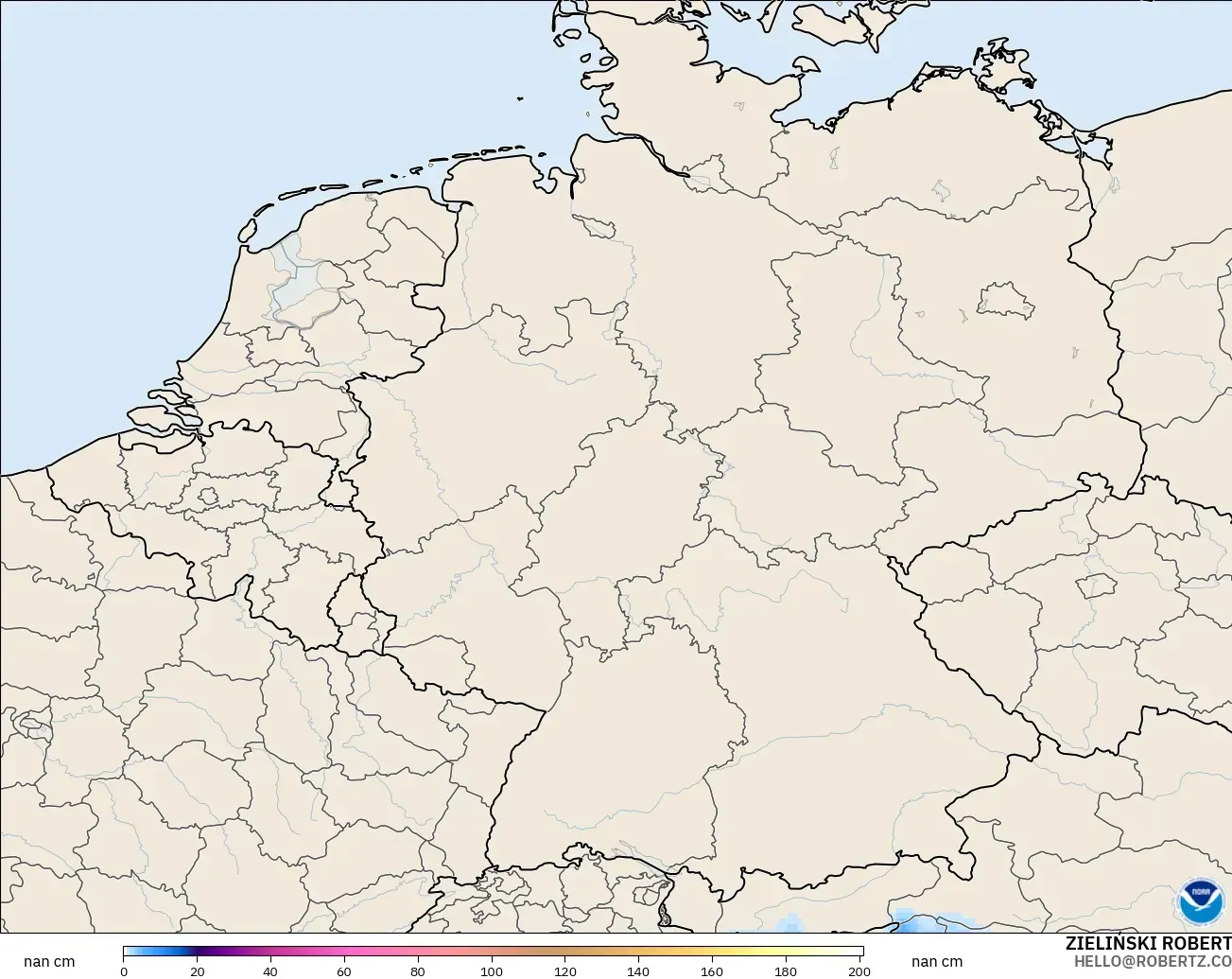 GFS model - Almanya, Kar Kalınlığı