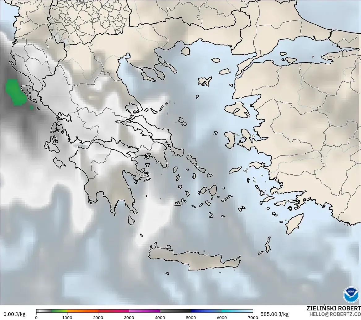 GFS model - Yunanistan, CAPE