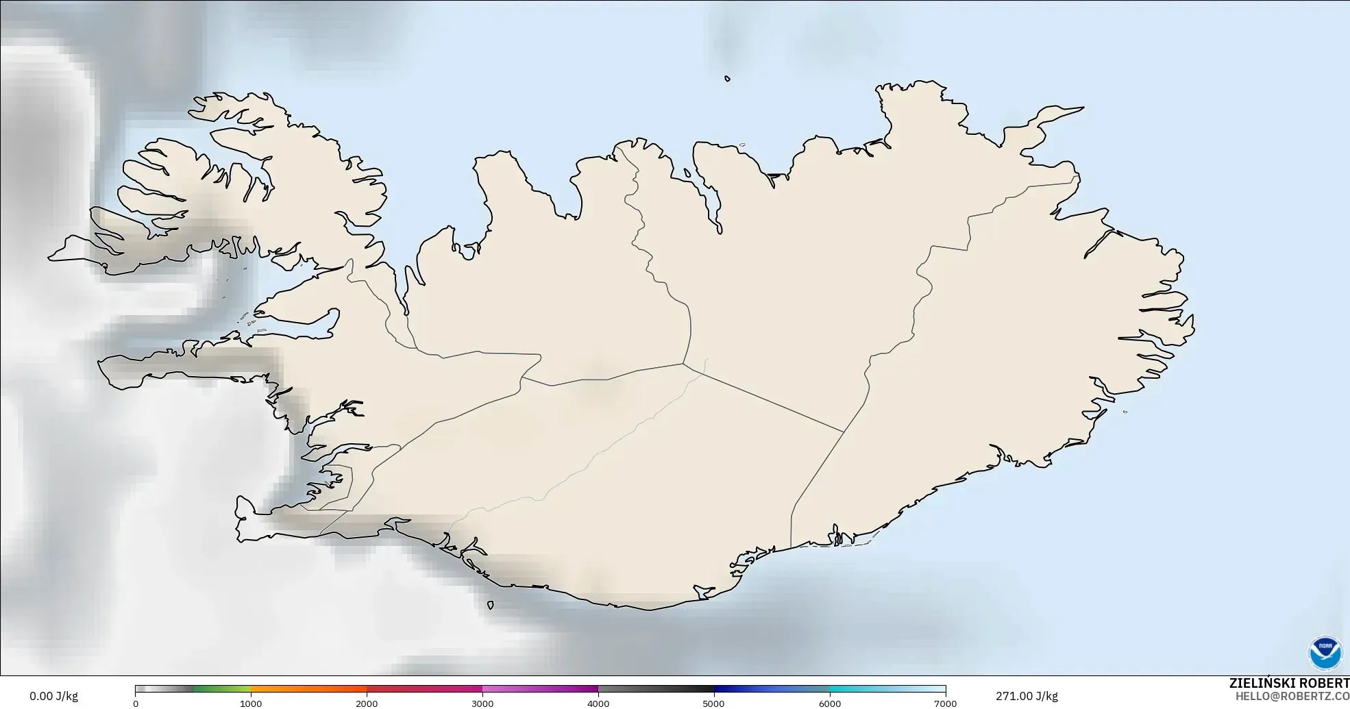 GFS model - İzlanda, CAPE
